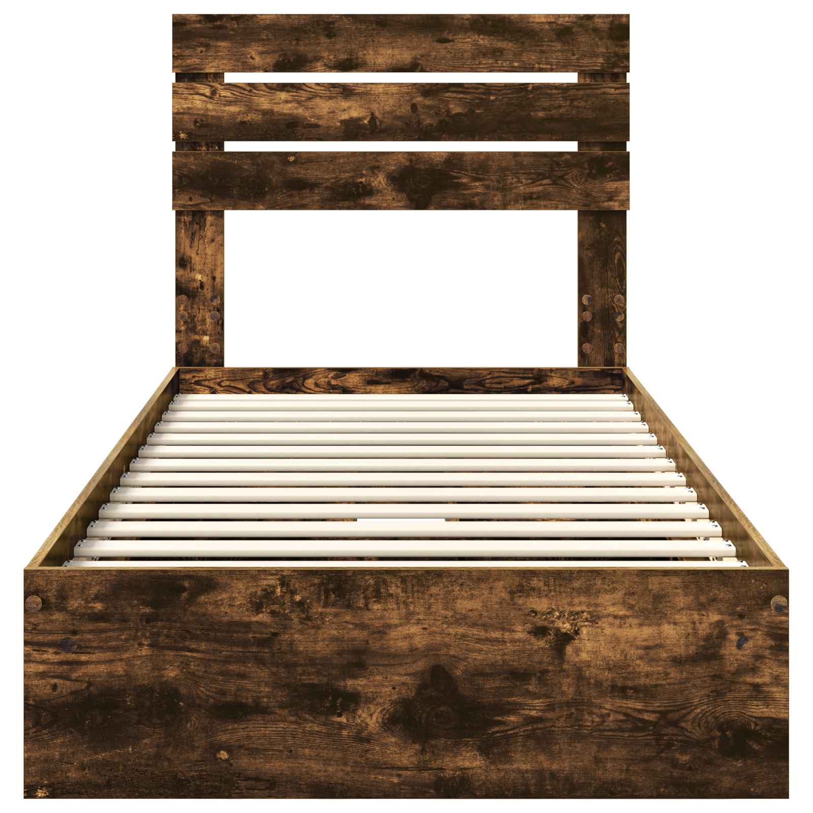 Krevet s od storage s uzglavljem Dimljeni hrast 90 x 190 cm