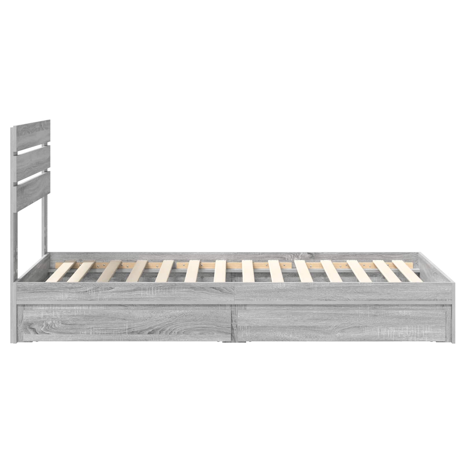 Krevet s od storage Siva Sonoma 90 x 190 cm Konstruirano drvo