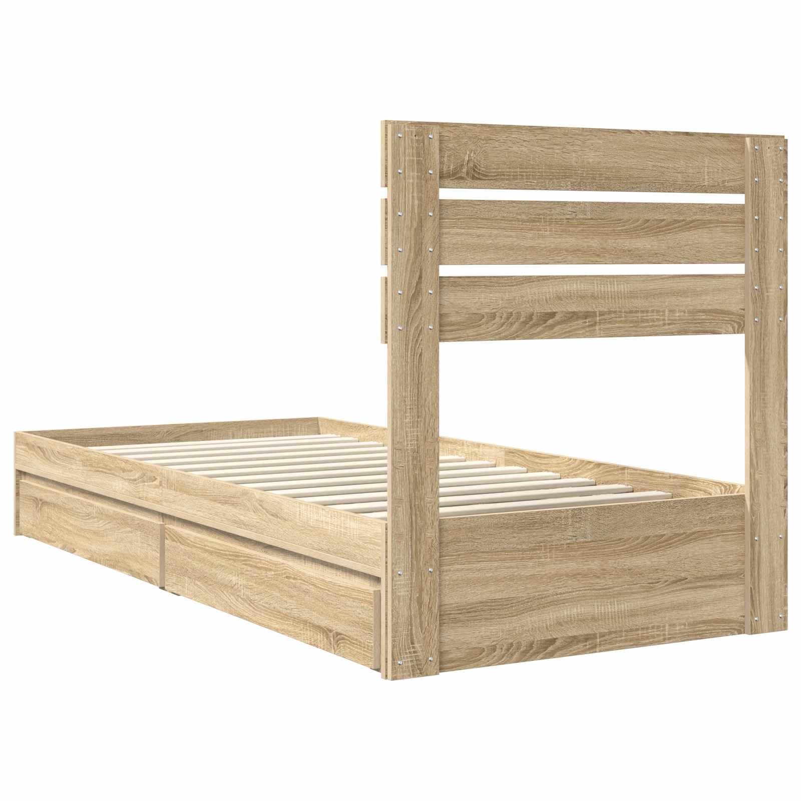 Krevet s od storage Sonoma hrast 75 x 190 cm Konstruirano drvo
