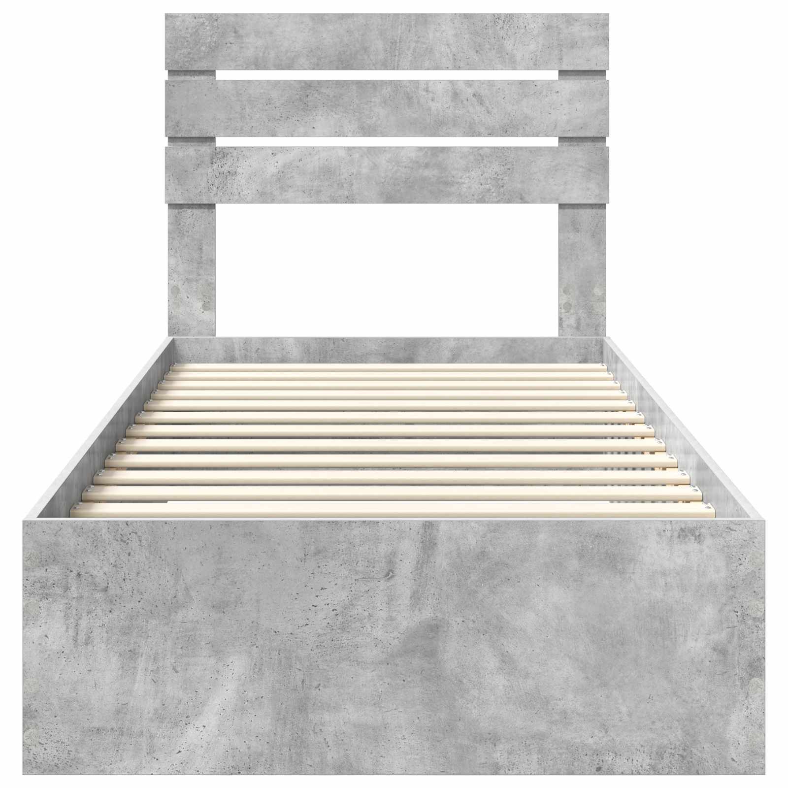 Krevetna konstrukcija Betonski sivi i srebrna 70 x 190 cm