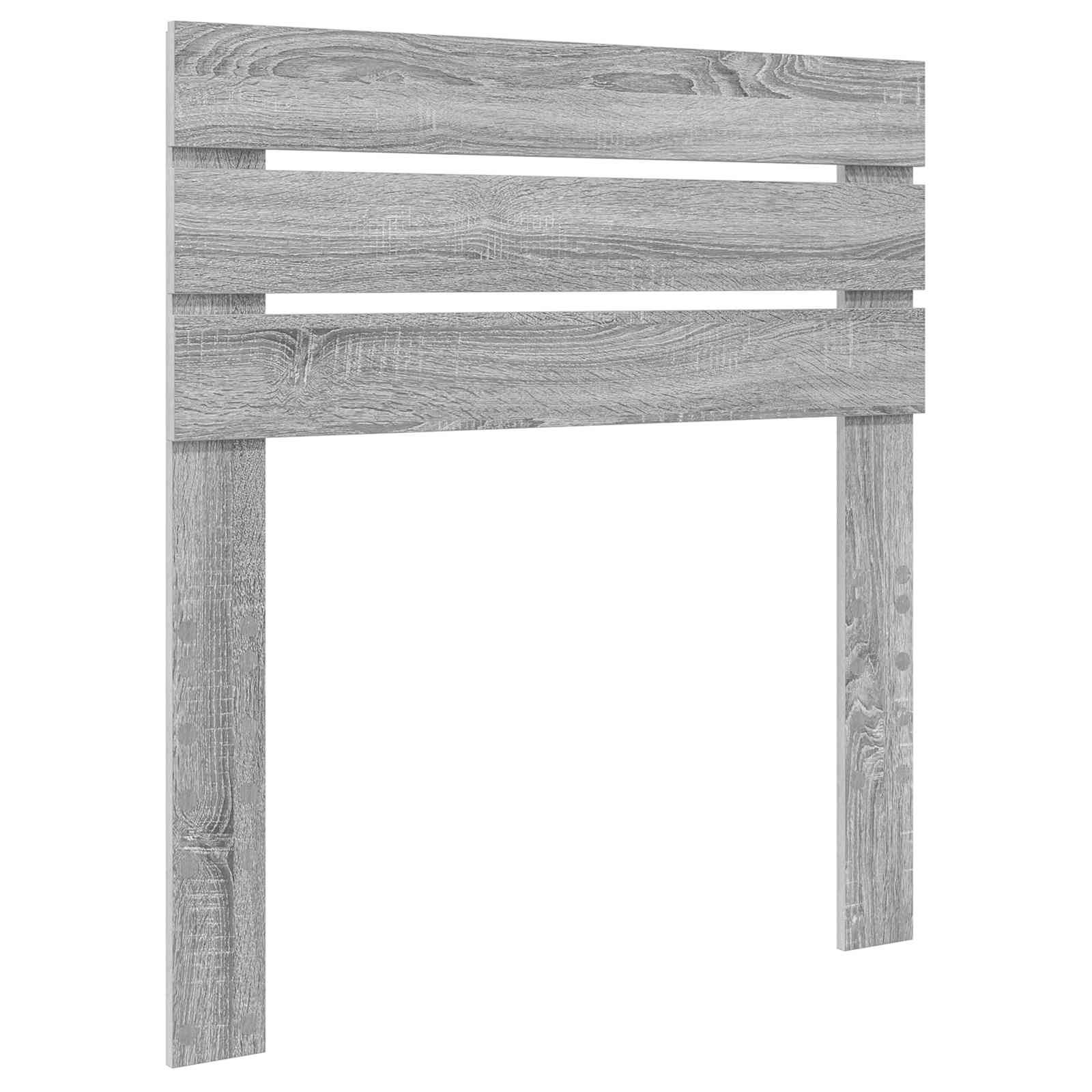 Krevetna konstrukcija Sivi Sonoma i srebrna 75 x 190 cm