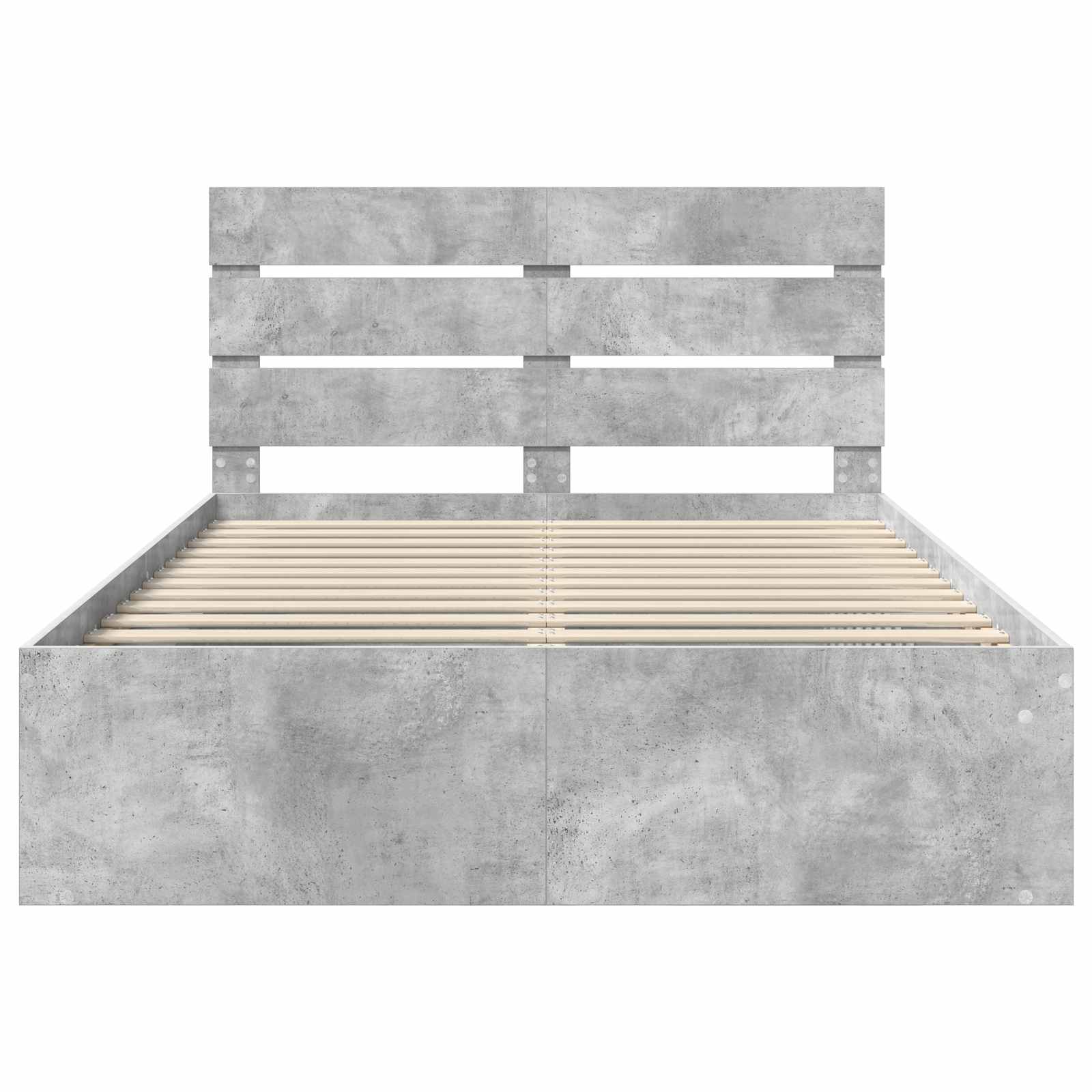 Krevetna konstrukcija s uzglavljem Betonska siva 150 x 200 cm