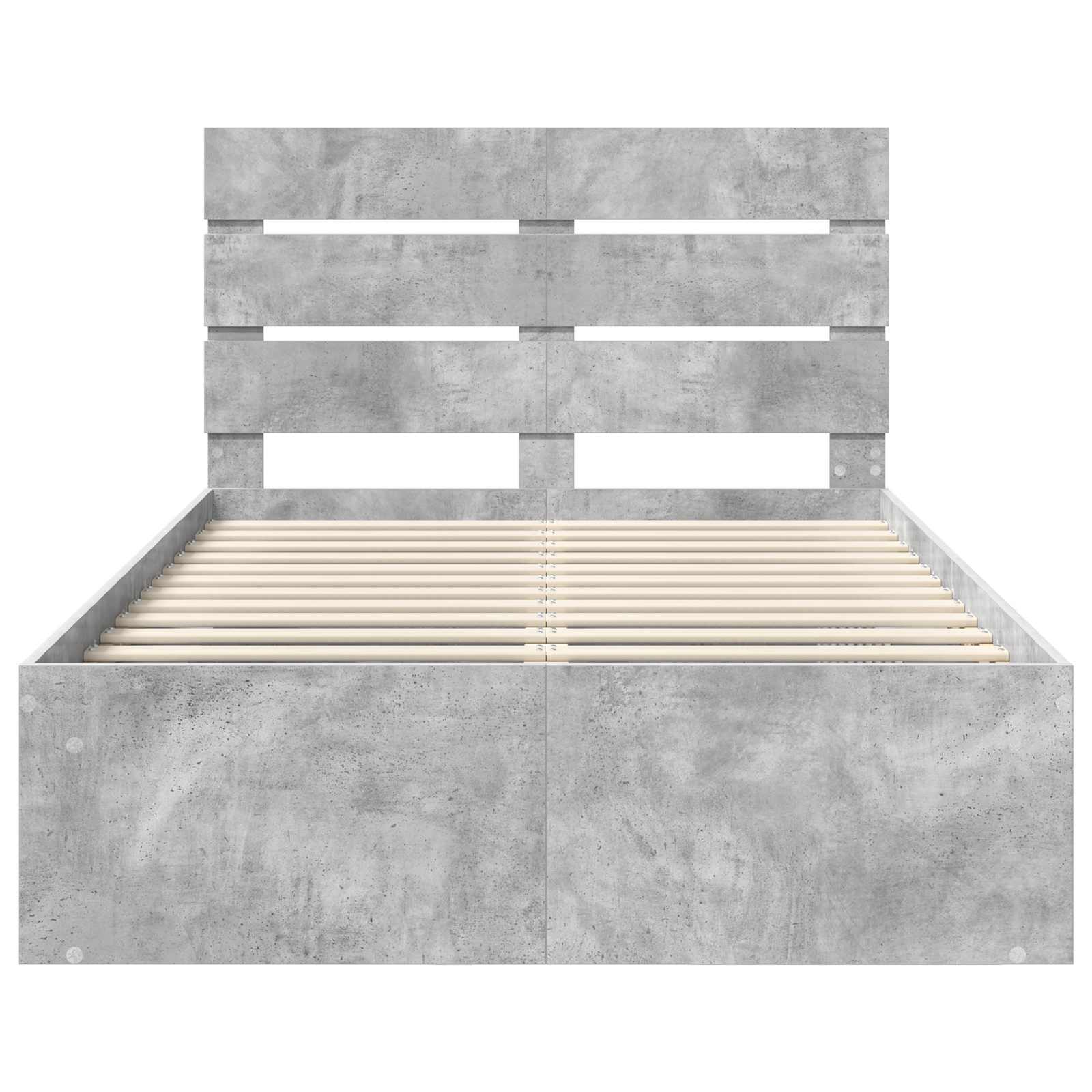 Krevetna konstrukcija Beton 120 x 200 cm Čvrsto borovo drvo
