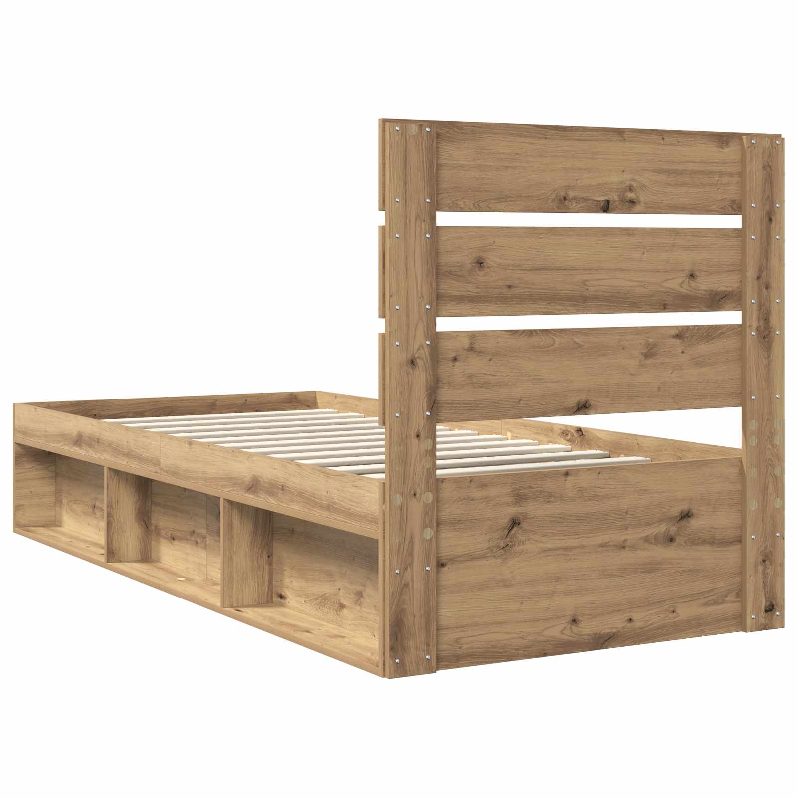 Krevetna konstrukcija Umjetnička hrastovina 90 x 190 cm