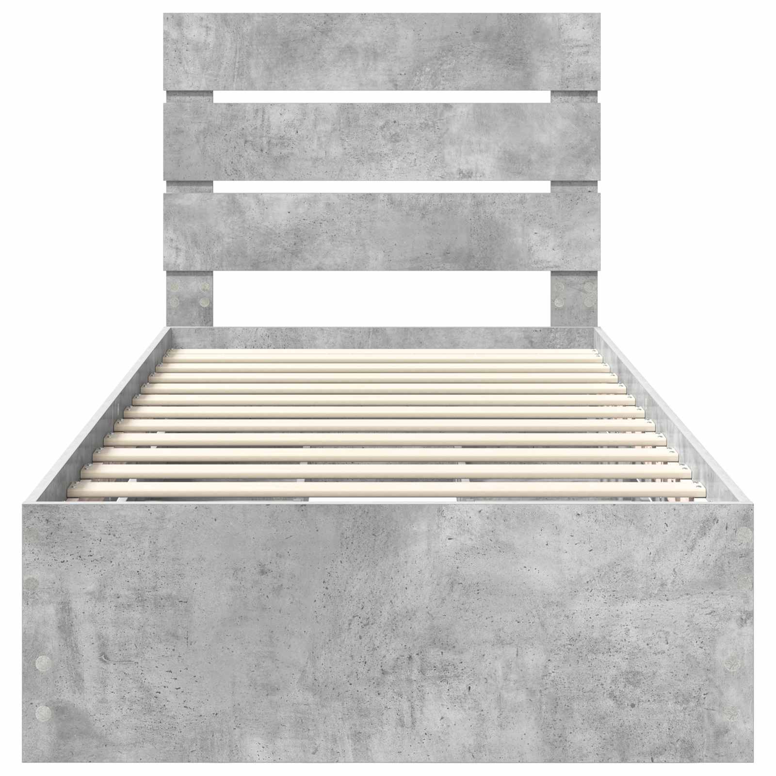 Krevetna konstrukcija s ladicama Betonski sivi 75 x 190 cm