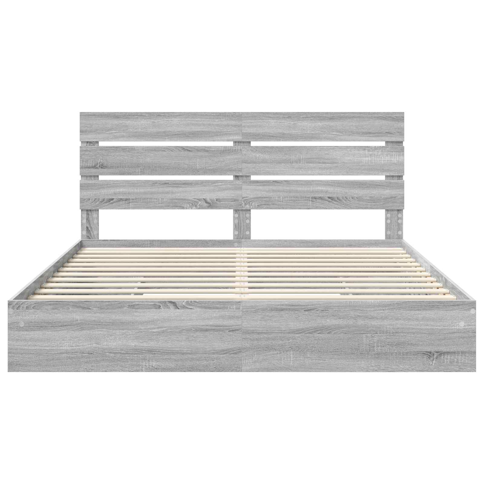 Krevet s od storage Siva Sonoma 200 x 200 cm Konstruirano drvo