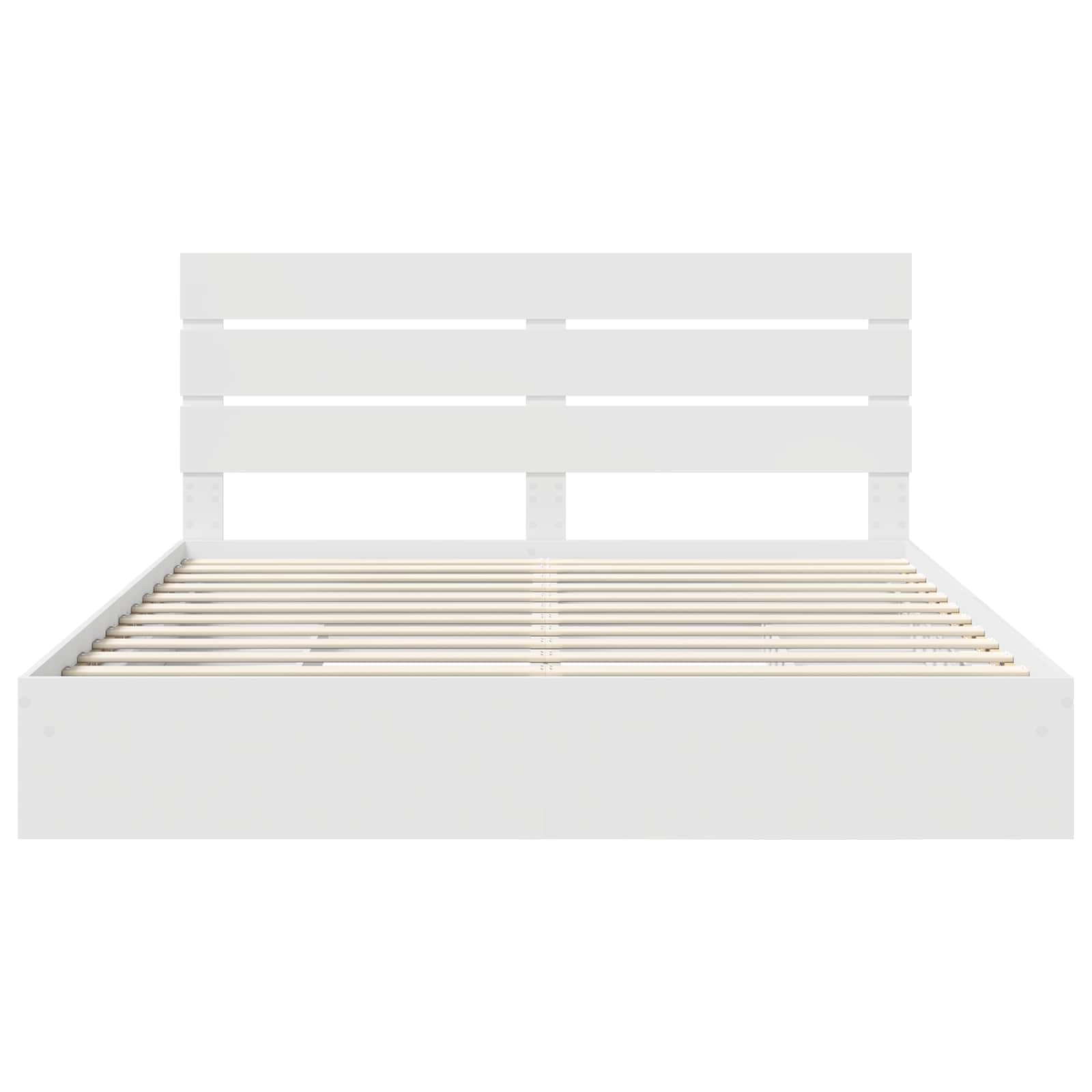 Krevet s od storage Bijelo 180 x 200 cm Konstruirano drvo