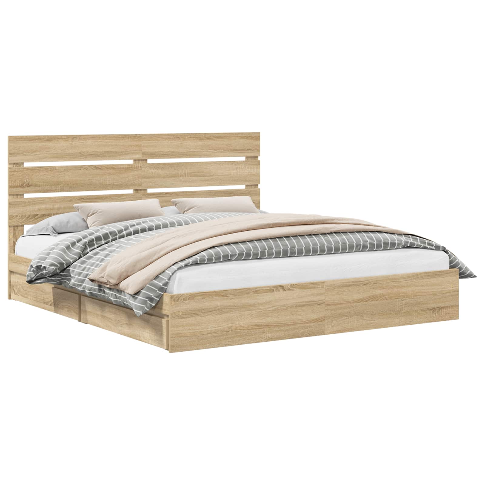 Krevet s od storage Sonoma hrast 180 x 200 cm Konstruirano drvo