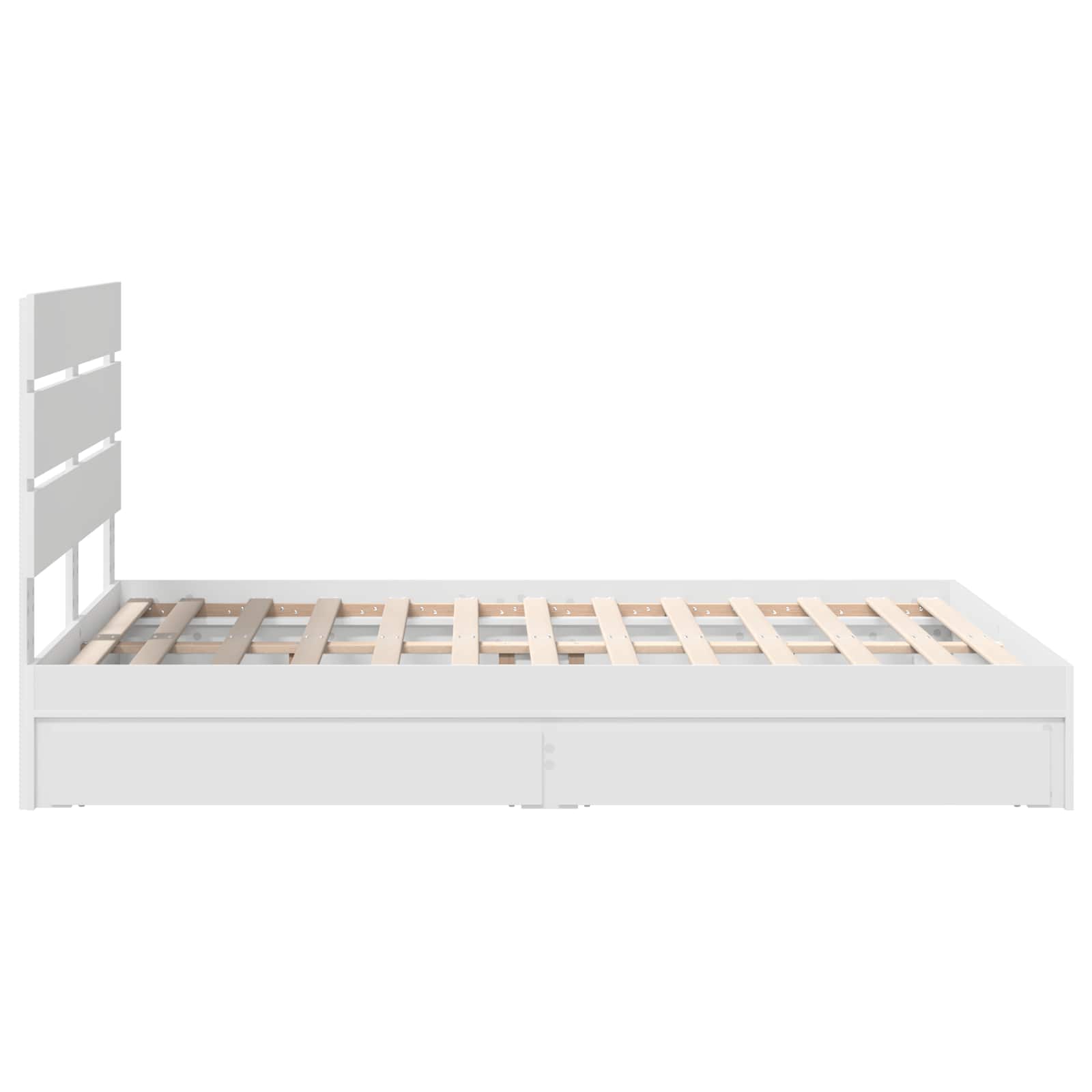 Krevet s od storage Bijelo 160 x 200 cm Konstruirano drvo