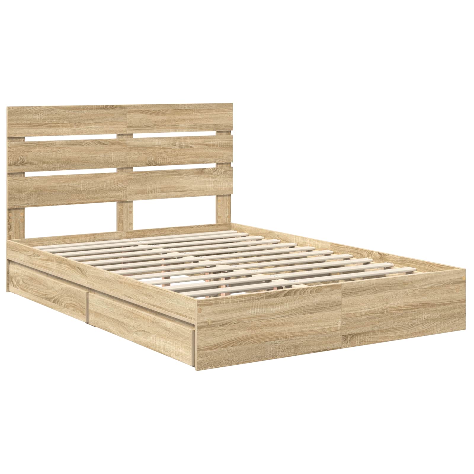 Krevet s od storage Sonoma hrast 160 x 200 cm Konstruirano drvo