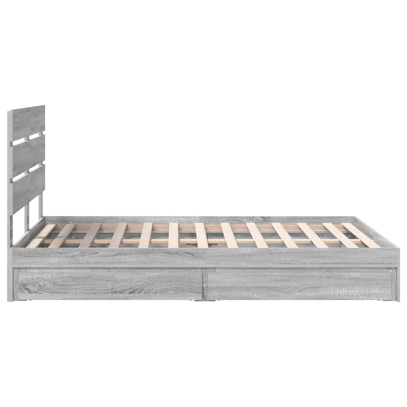 Krevet s od storage Siva Sonoma 150 x 200 cm Konstruirano drvo