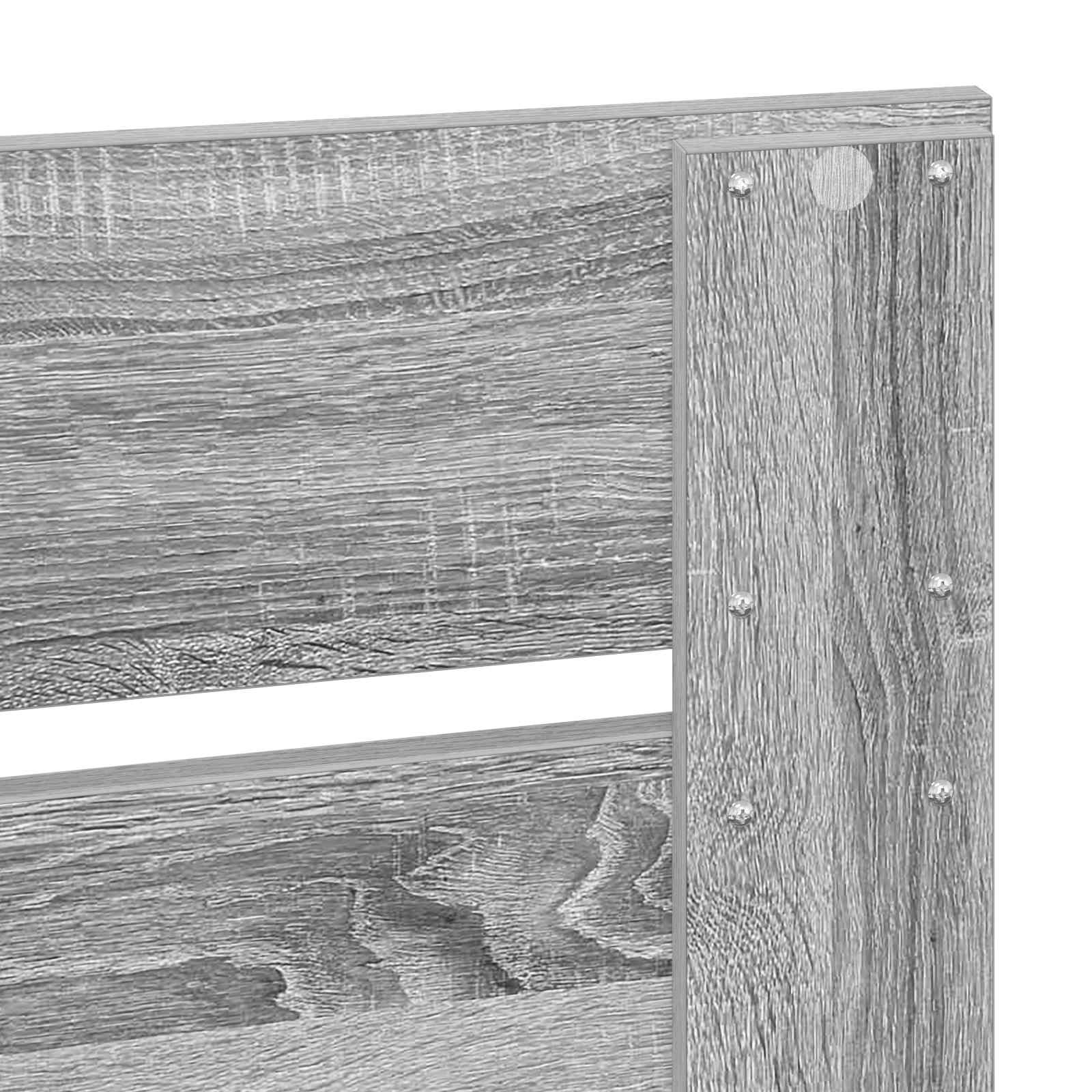 Krevet s od storage Siva Sonoma 140 x 200 cm Konstruirano drvo