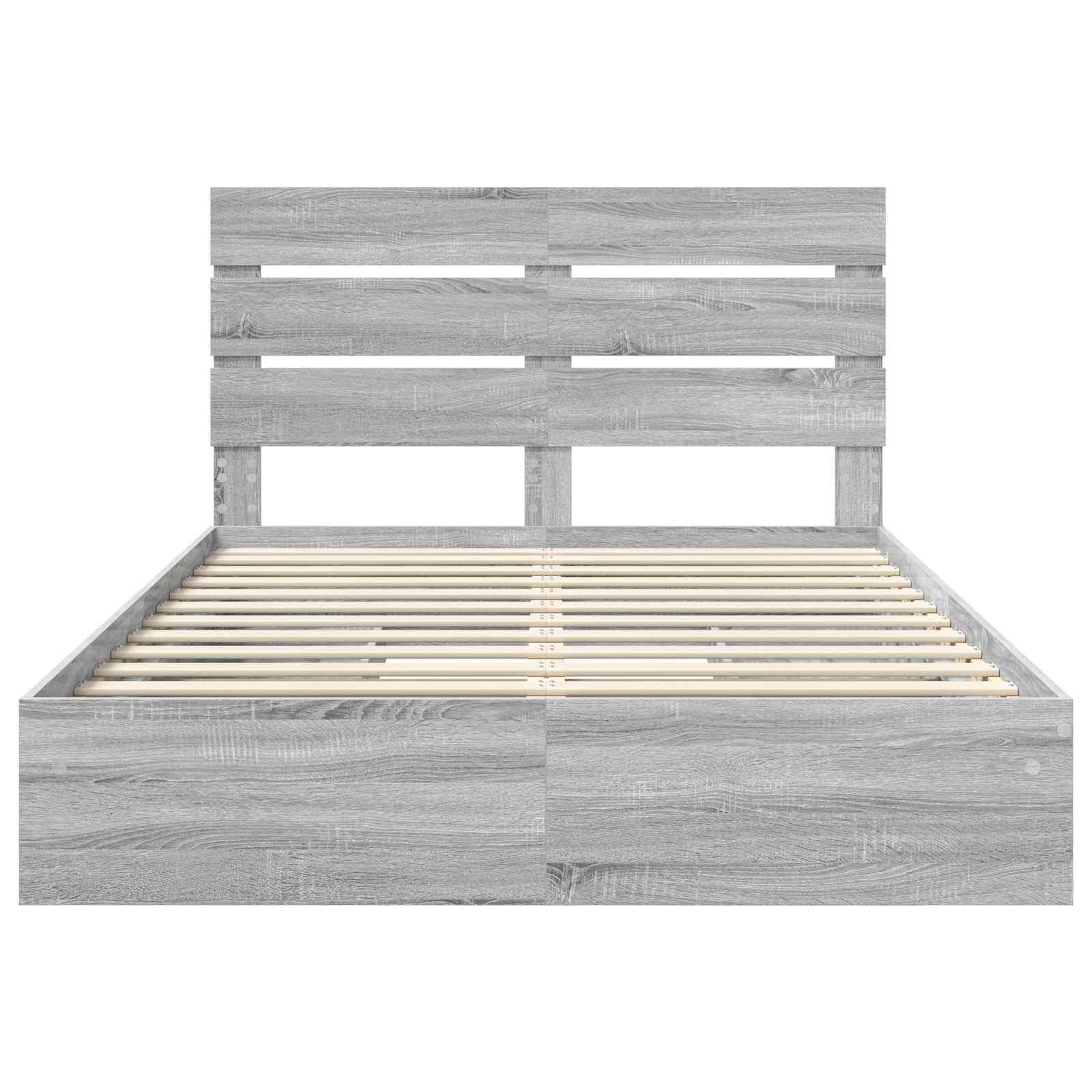 Krevet s od storage Siva Sonoma 140 x 200 cm Konstruirano drvo