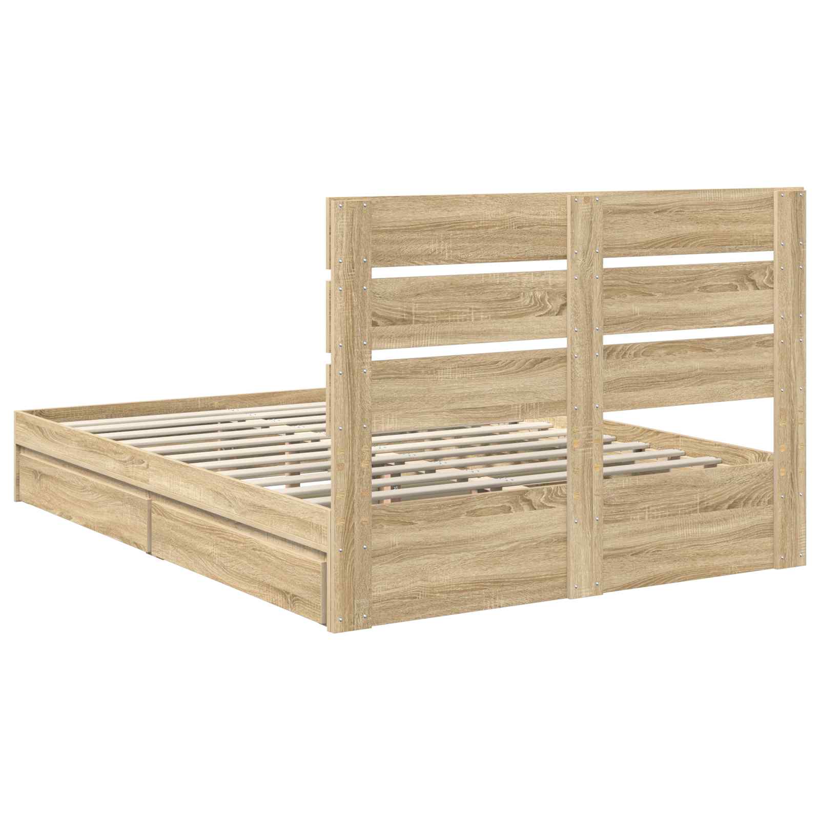 Krevet s od storage Sonoma hrast 140 x 190 cm Konstruirano drvo