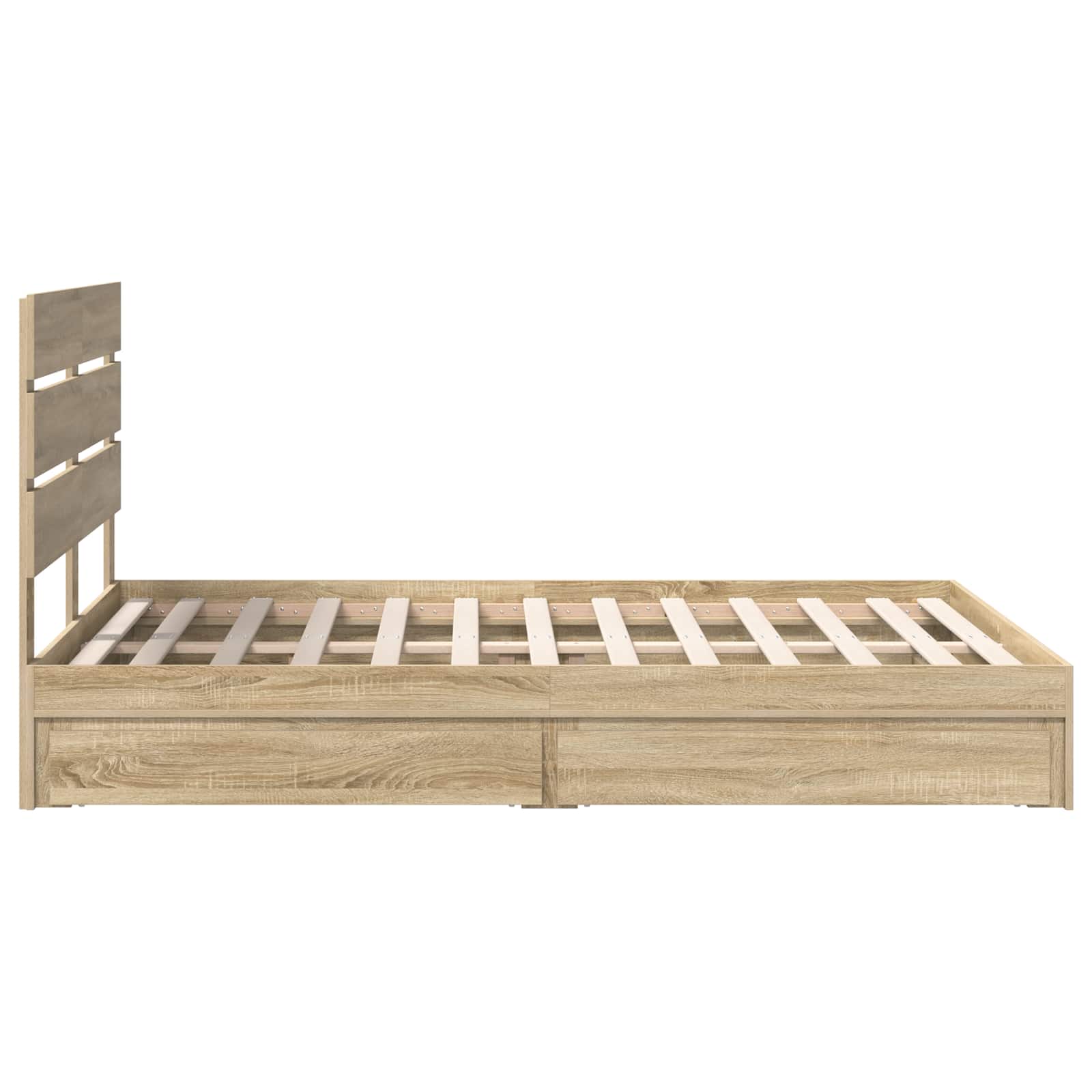 Krevet s od storage Sonoma hrast 140 x 190 cm Konstruirano drvo