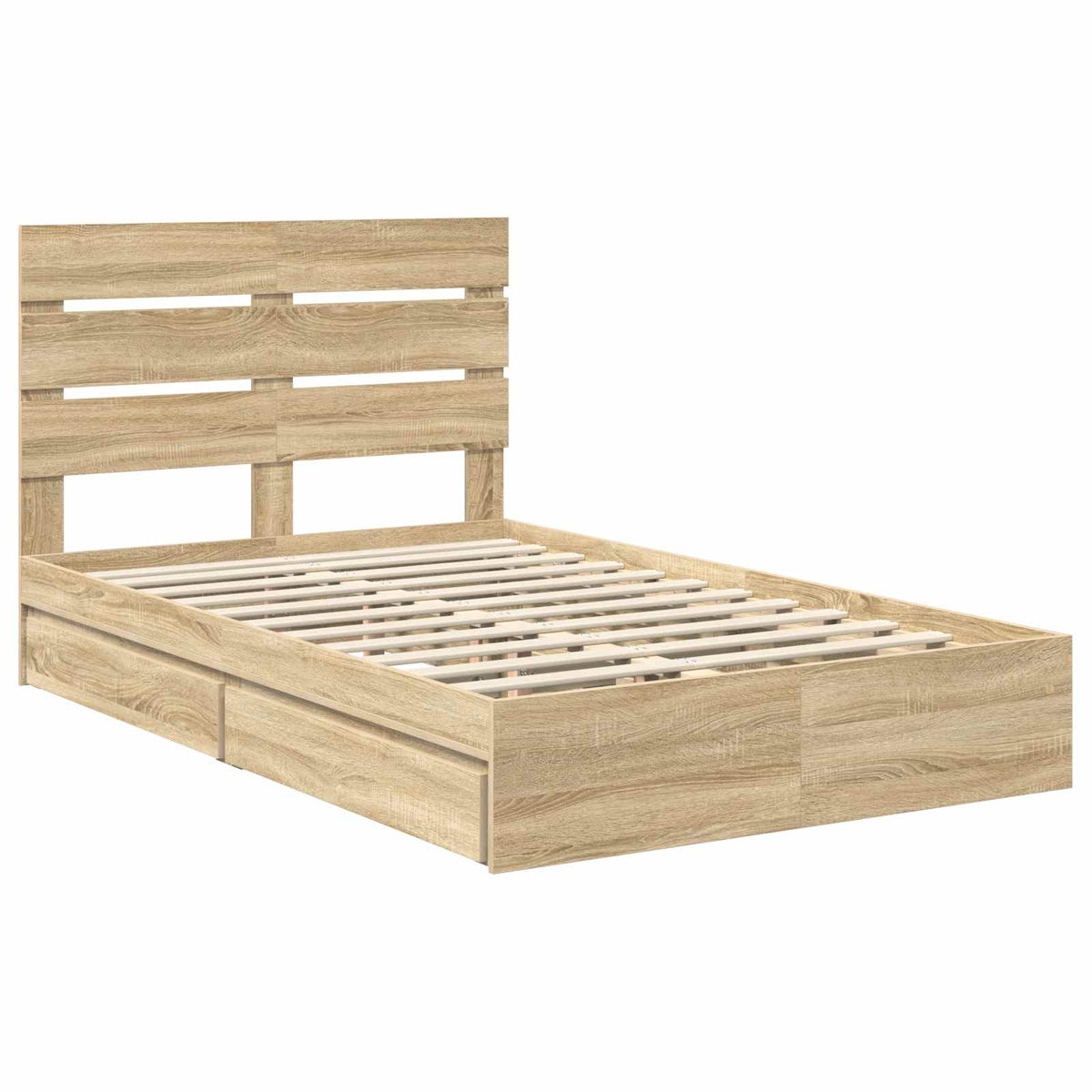 Krevet s od storage Sonoma hrast 135 x 190 cm Konstruirano drvo