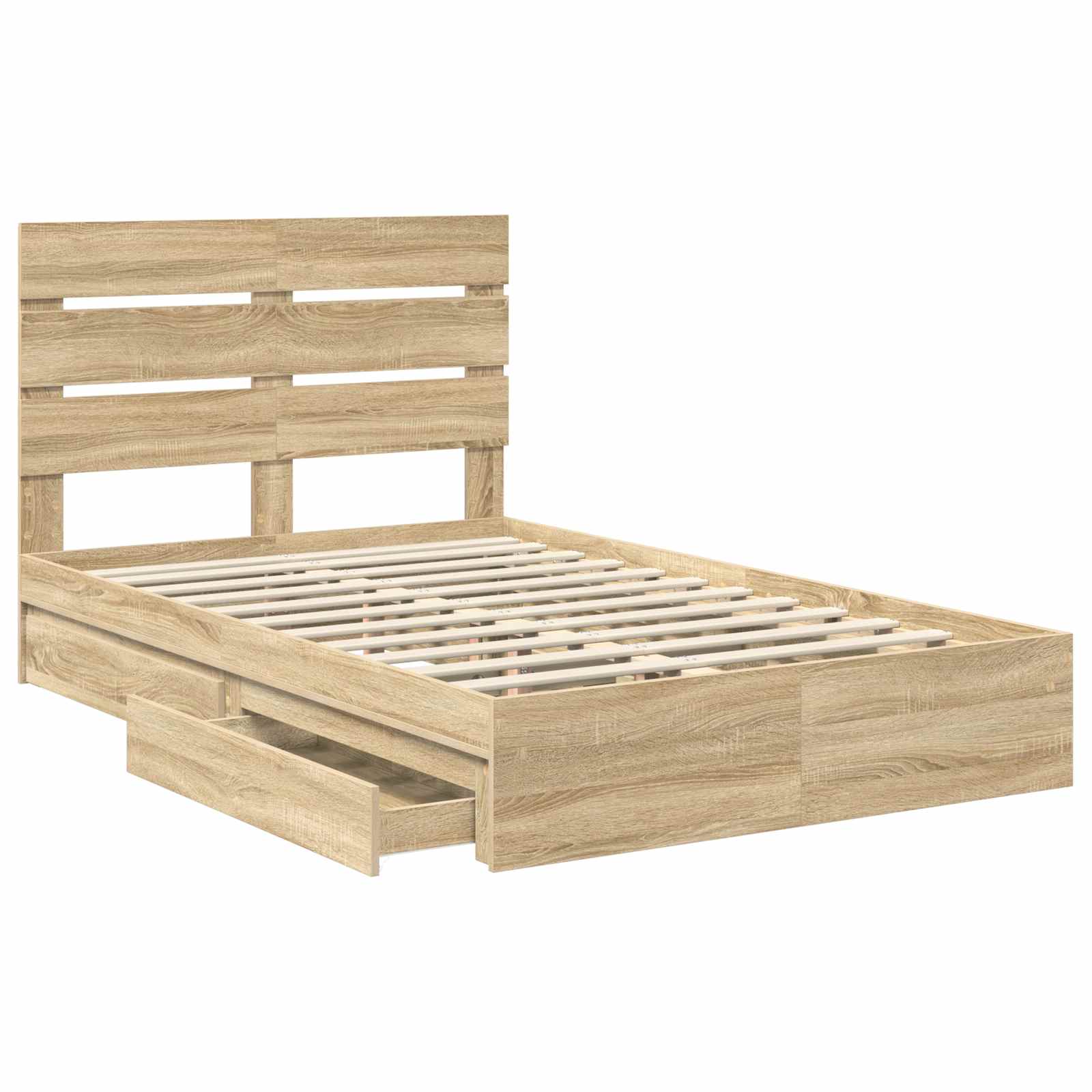 Krevet s od storage Sonoma hrast 135 x 190 cm Konstruirano drvo