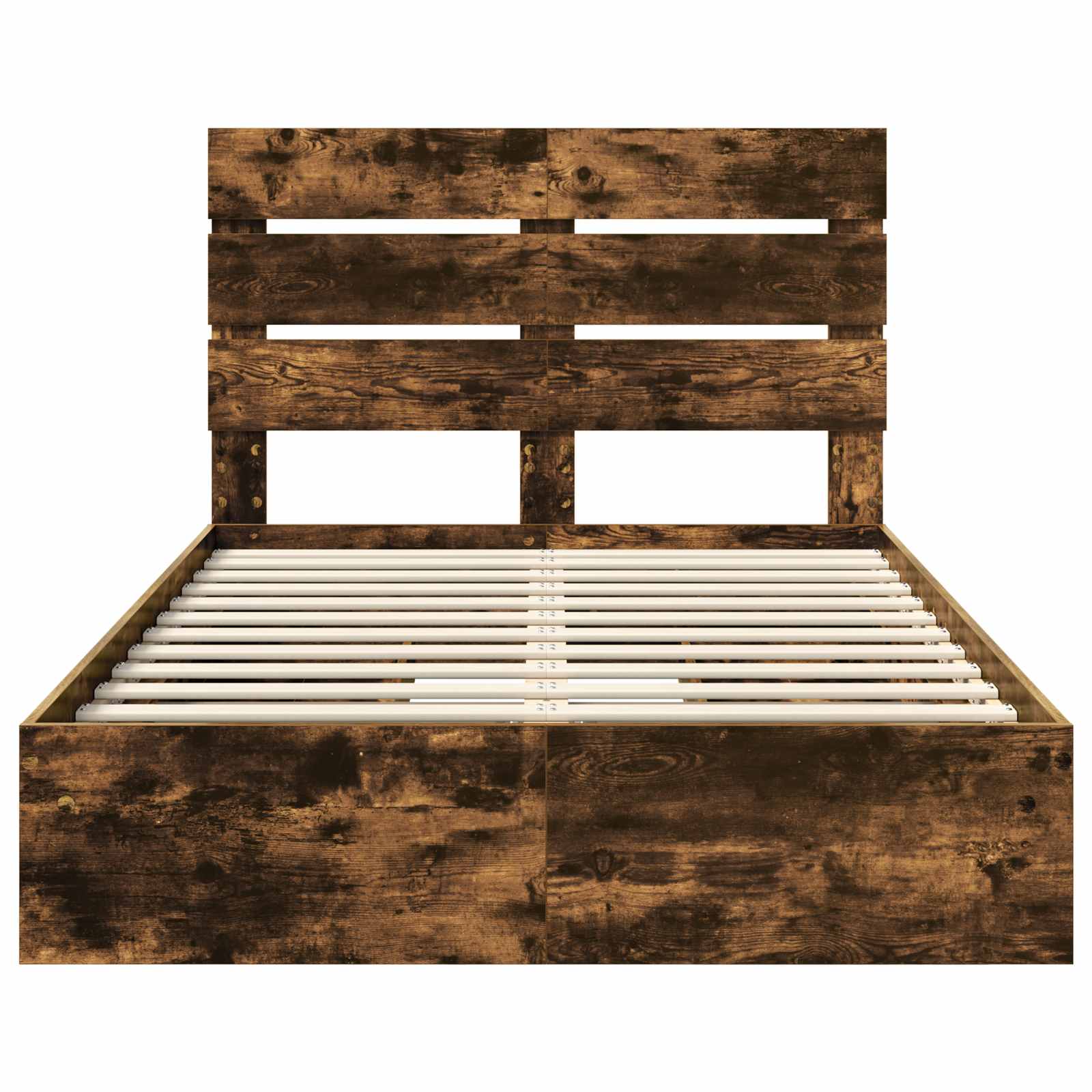 Krevet s od storage s uzglavljem Dimljeni hrast 135 x 190 cm