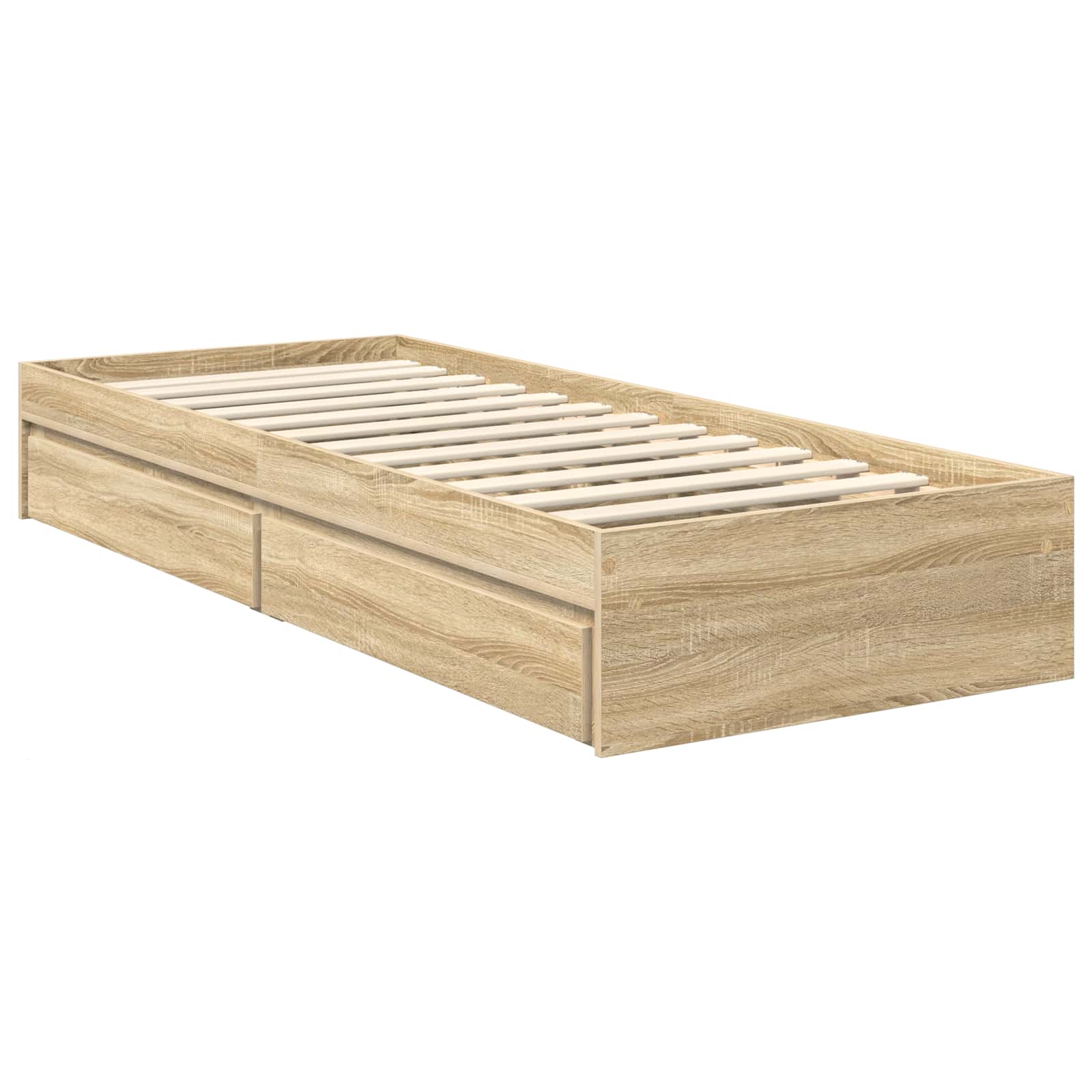 Krevet s od storage Sonoma hrast 120 x 200 cm Konstruirano drvo