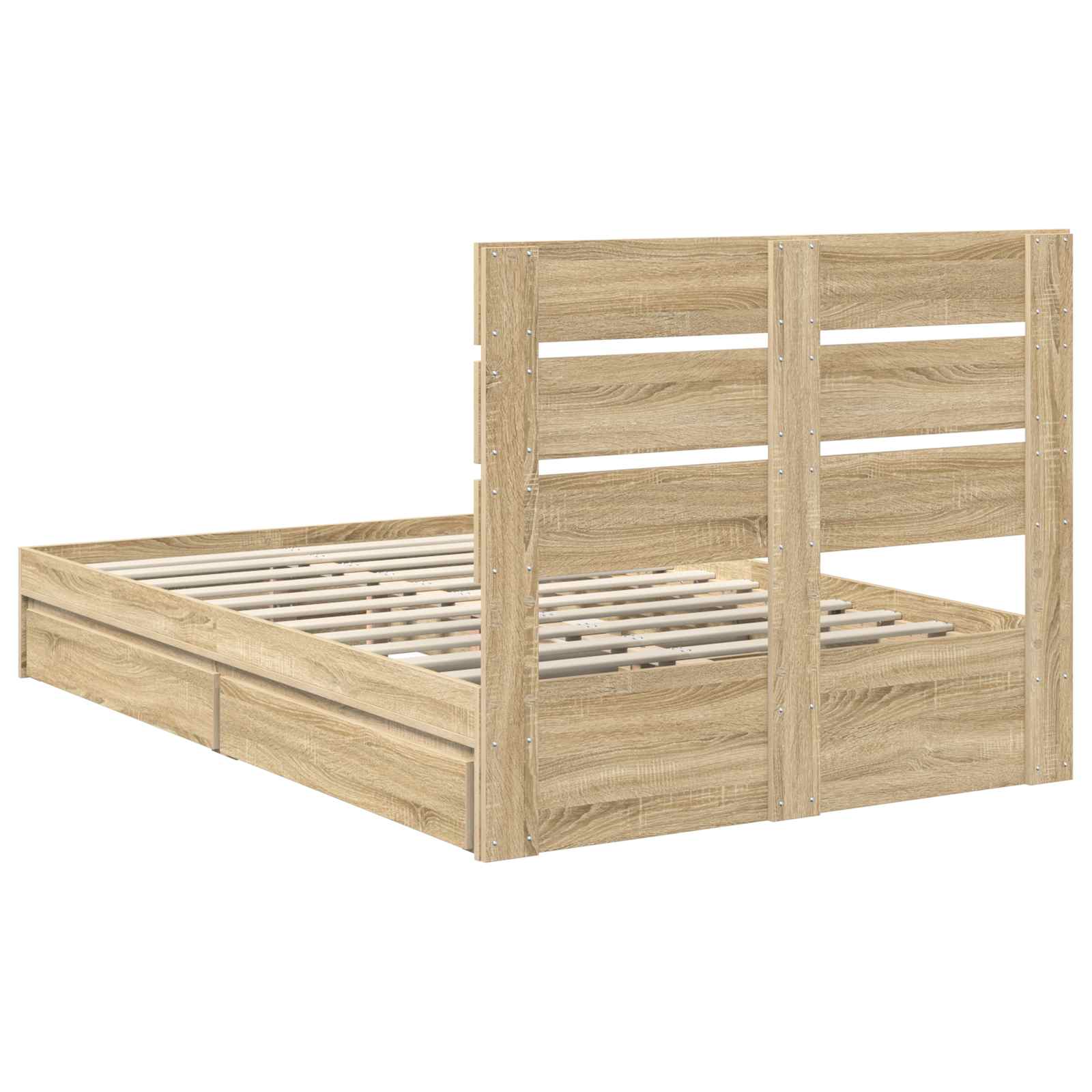 Krevet s od storage Sonoma hrast 120 x 200 cm Konstruirano drvo