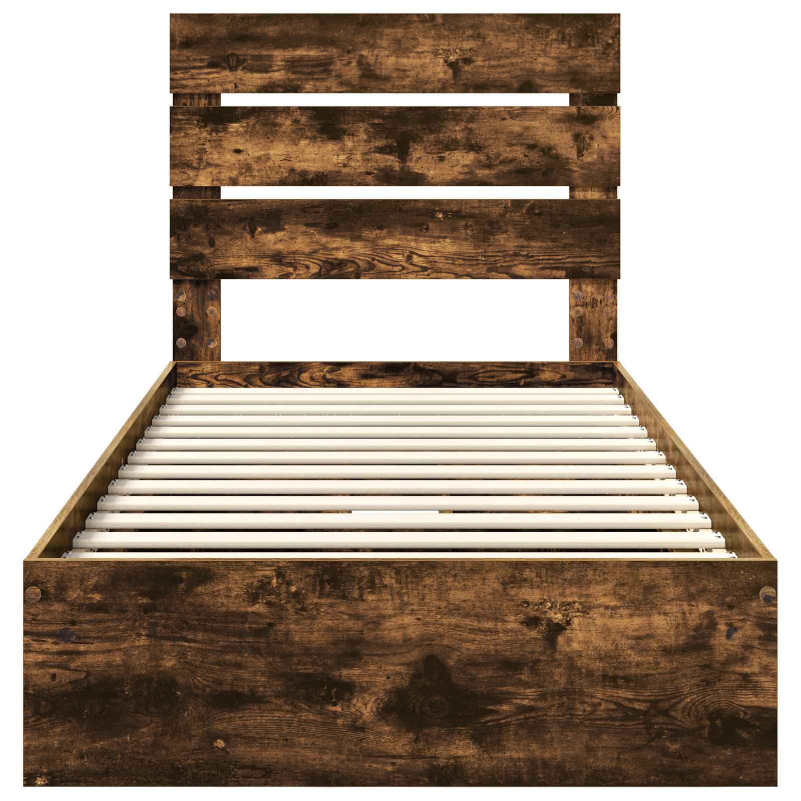 Krevet s od storage s uzglavljem Dimljeni hrast 90 x 190 cm