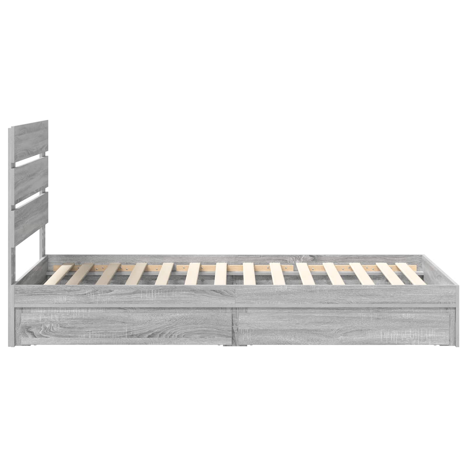 Krevet s od storage Siva Sonoma 90 x 190 cm Konstruirano drvo