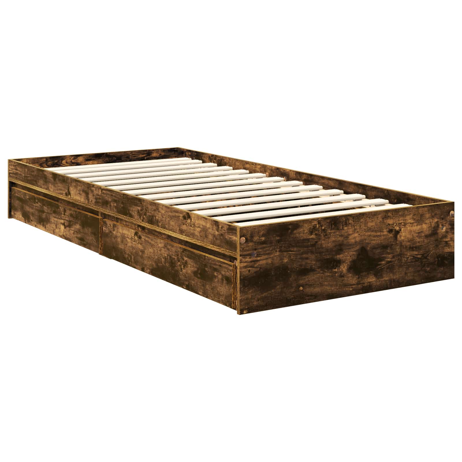 Krevet s od storage s uzglavljem Dimljeni hrast 70 x 190 cm
