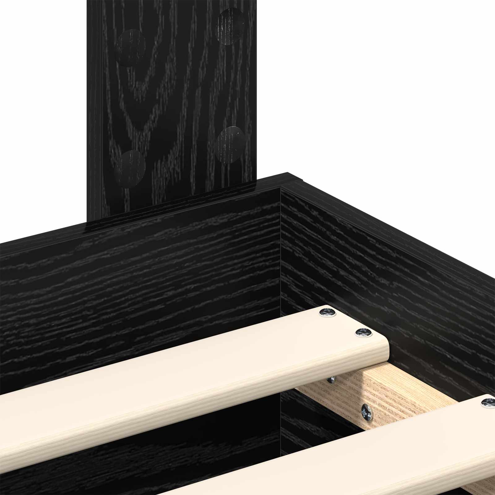 Krevetna konstrukcija Crni hrast 135 x 190 cm Konstruirano drvo