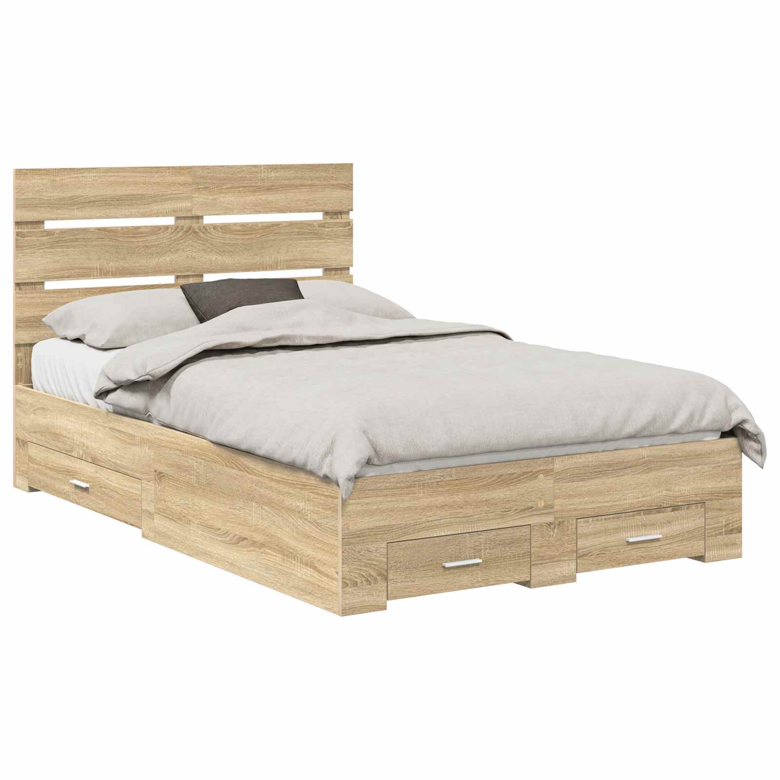 Krevetna konstrukcija s ladicama Sonoma hrast 120 x 200 cm