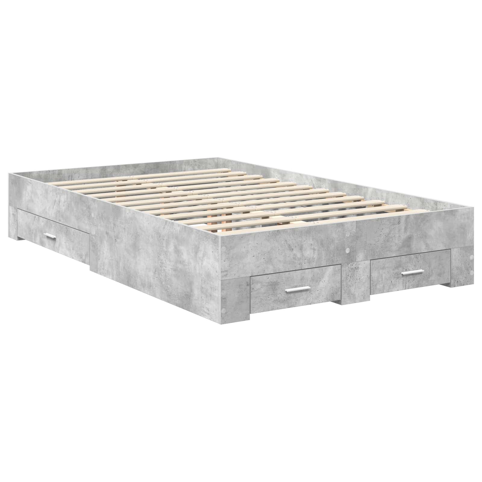 Krevetna konstrukcija s ladicama Betonski sivi 120 x 200 cm