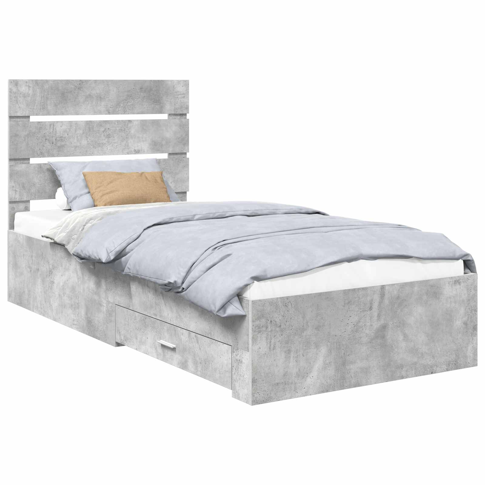 Krevetna konstrukcija s ladicama Betonski sivi 90 x 200 cm