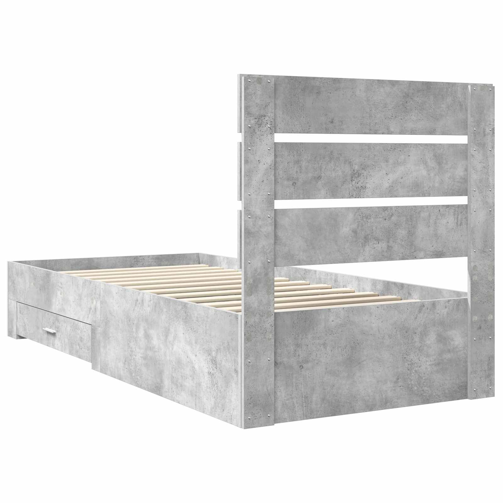 Krevetna konstrukcija s ladicama Betonski sivi 90 x 190 cm