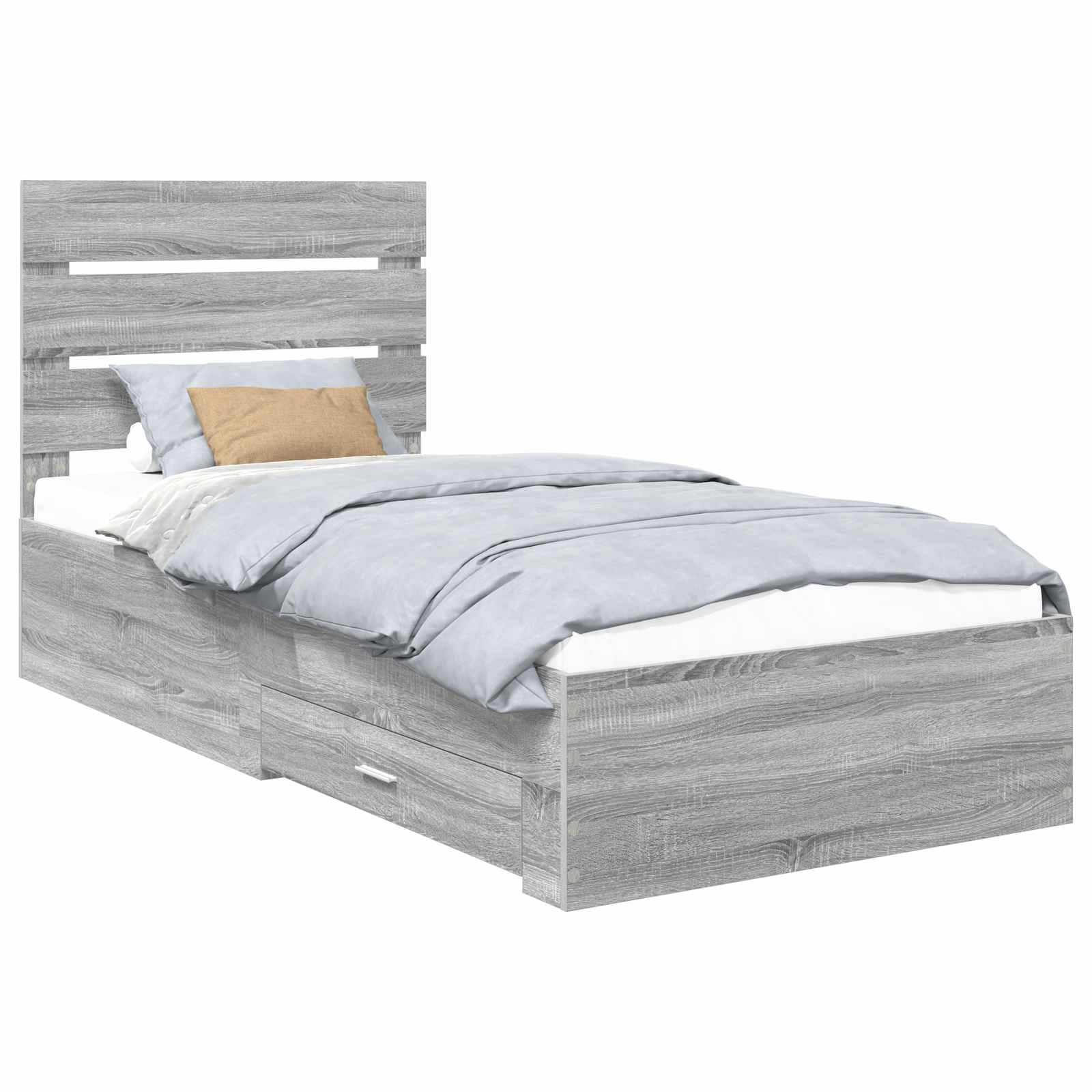 Krevetna konstrukcija Siva Sonoma 90 x 190 cm Konstruirano drvo