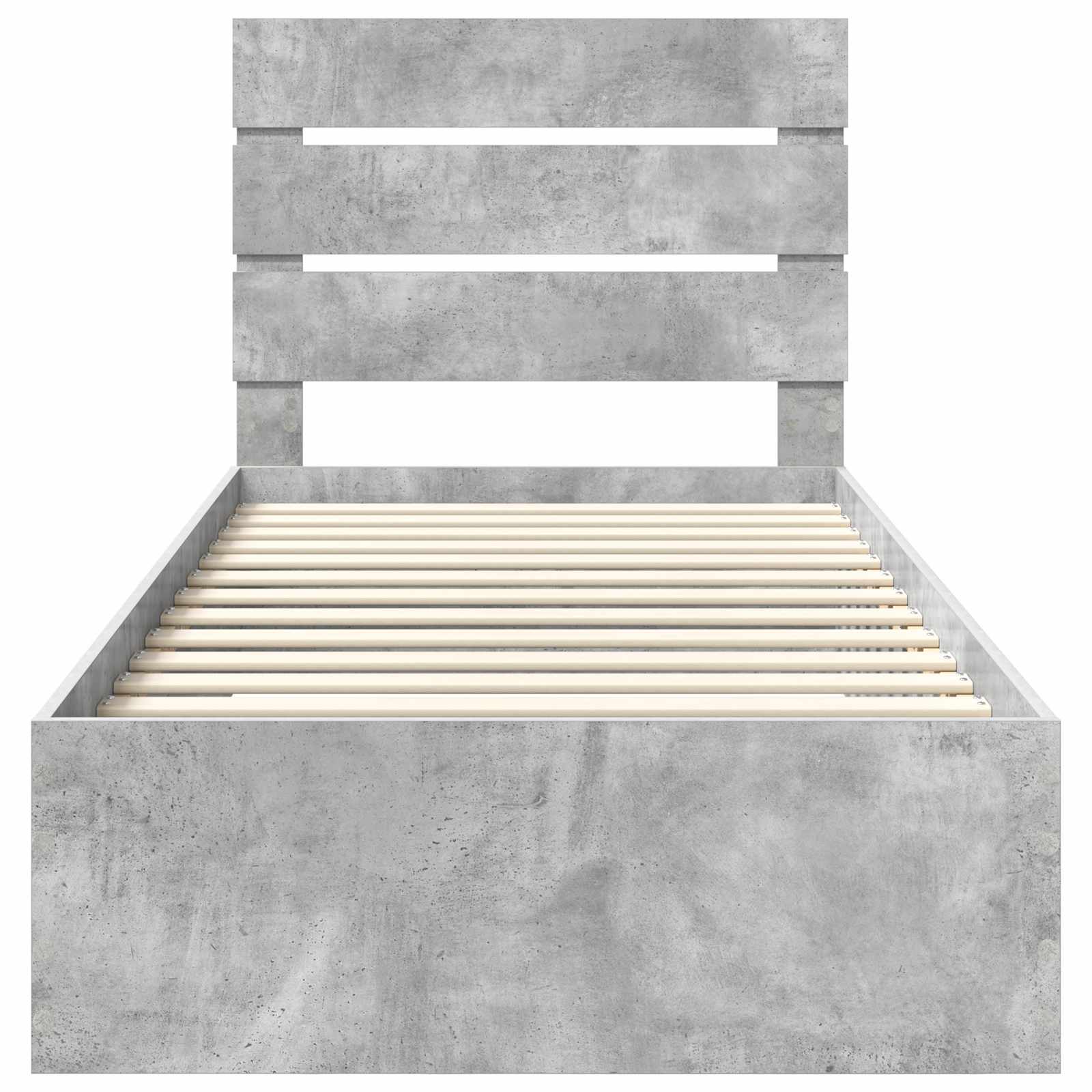 Krevetna konstrukcija Betonski sivi i srebrna 70 x 190 cm