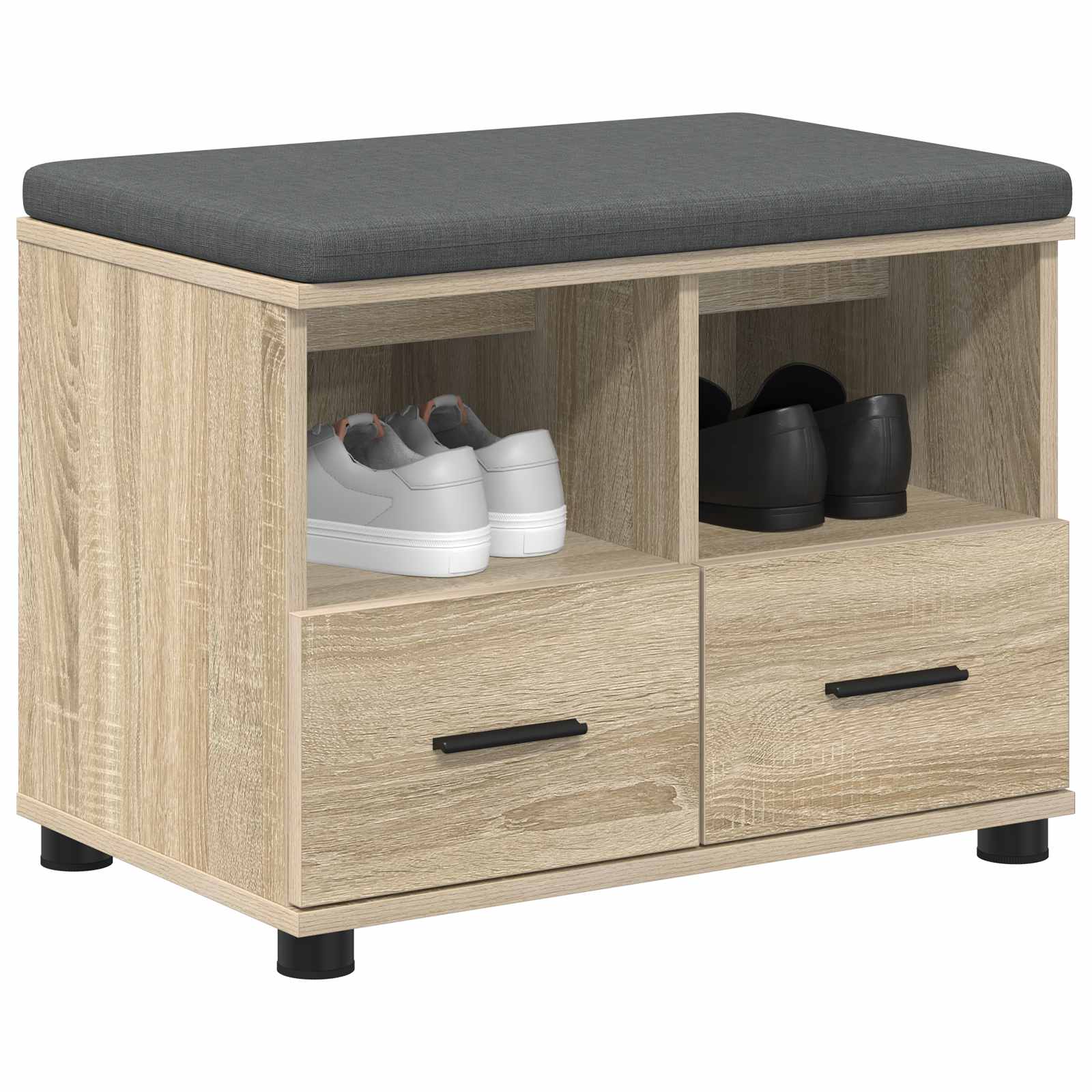 Klupa za hodnik s jastukom Sonoma hrast 60 x 38 x 46 cm