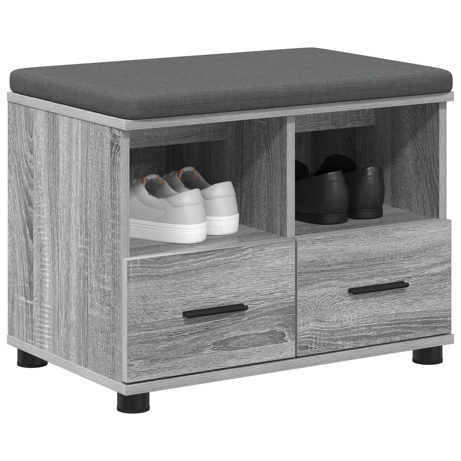 Klupa za hodnik s jastukom Sivi Sonoma 60 x 38 x 46 cm