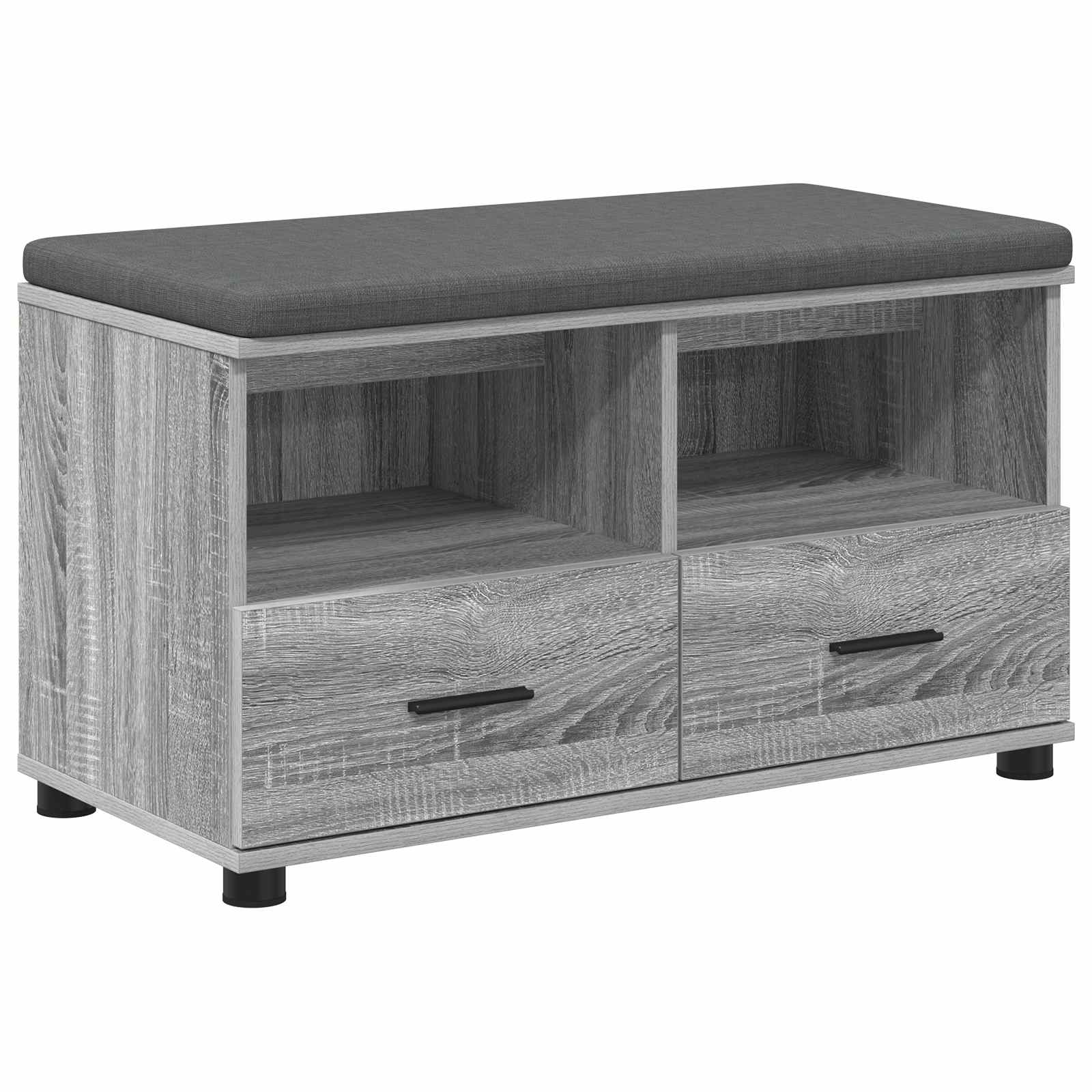 Klupa za hodnik s jastukom Sivi Sonoma 80 x 38 x 46 cm