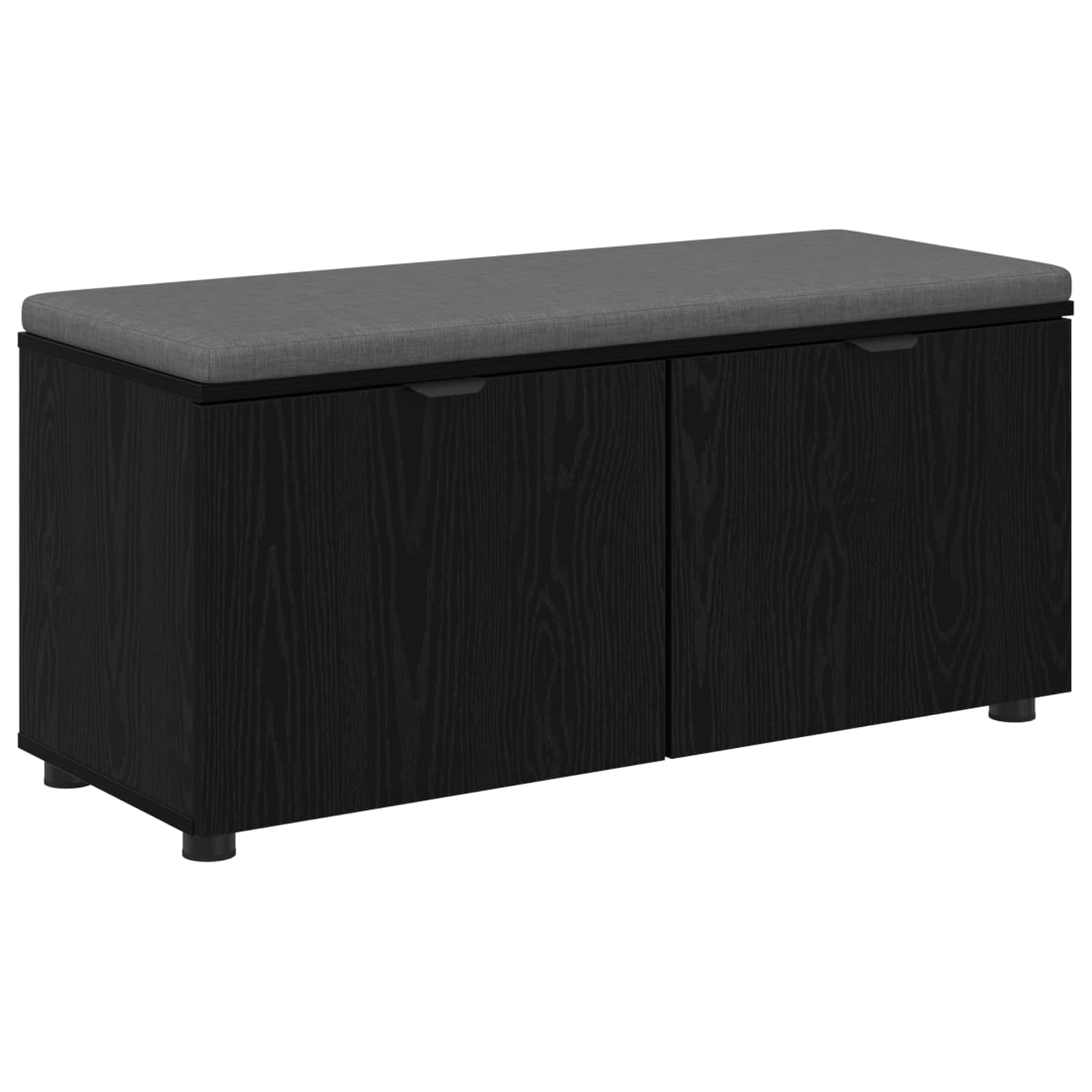 Klupa za hodnik s jastukom Crni Hrast 100 x 38 x 46 cm
