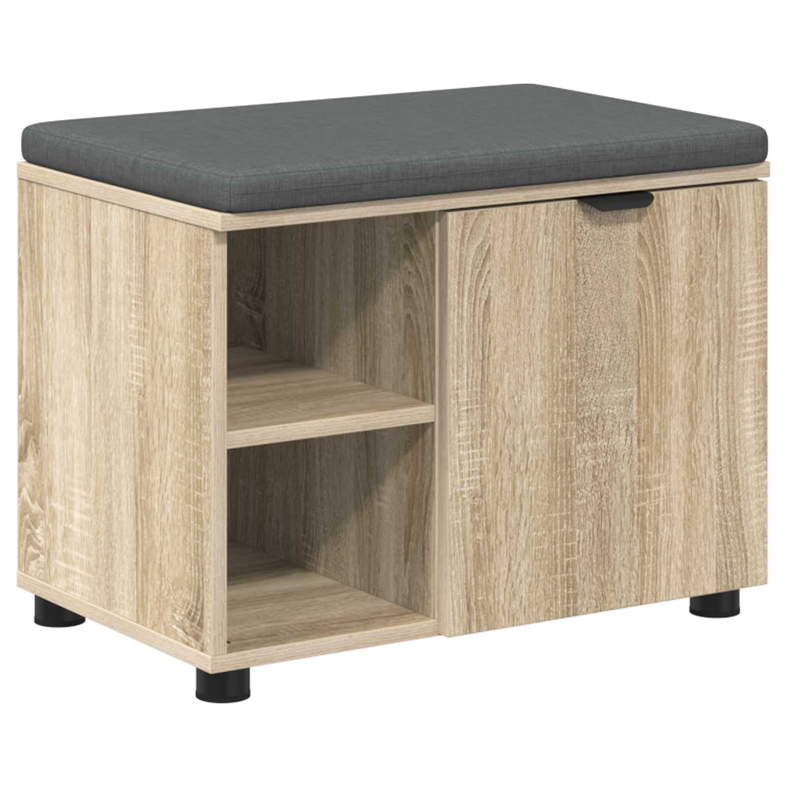 Klupa za hodnik s jastukom Sonoma hrast 60 x 38 x 46 cm