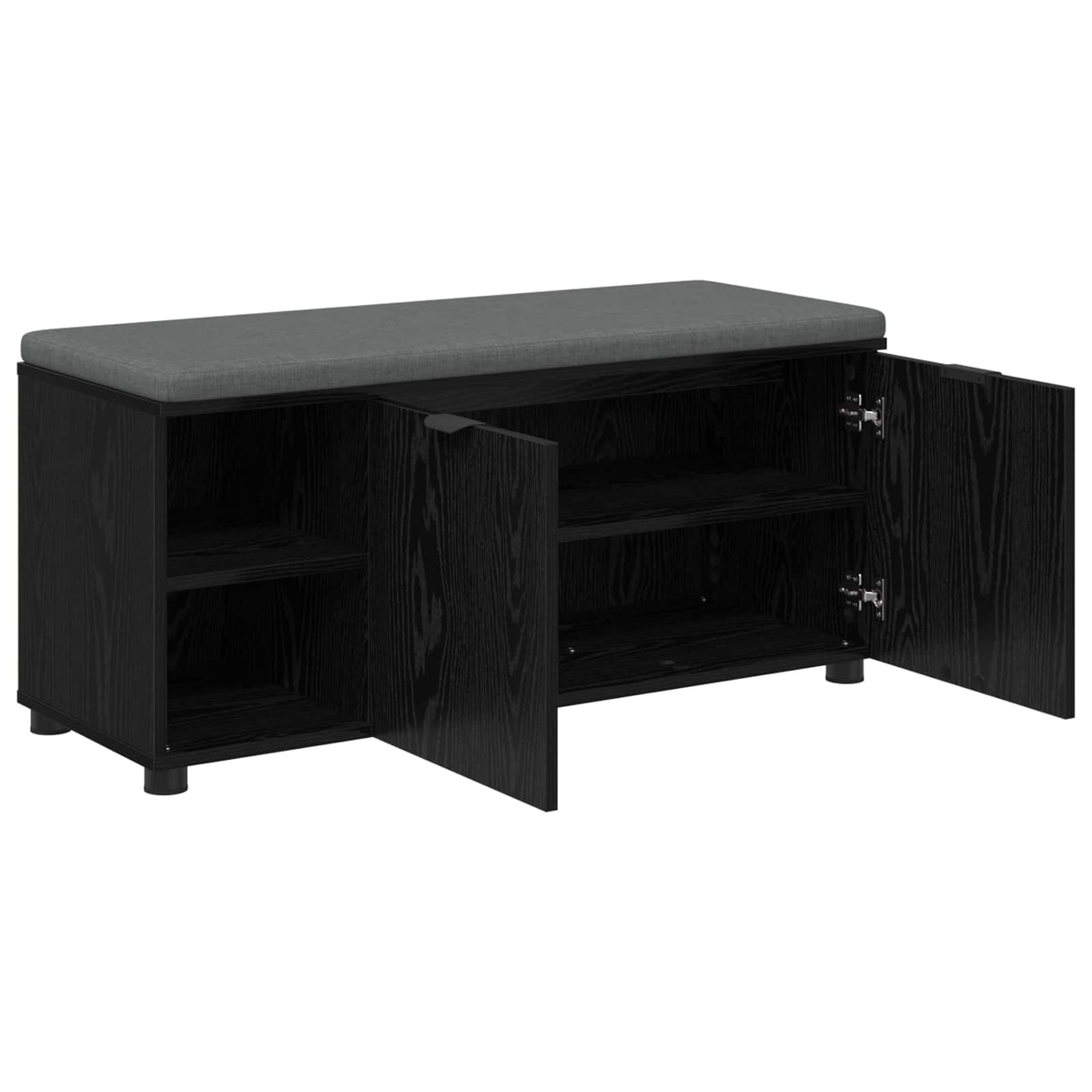 Klupa za hodnik s jastukom Crni Hrast 100 x 38 x 46 cm