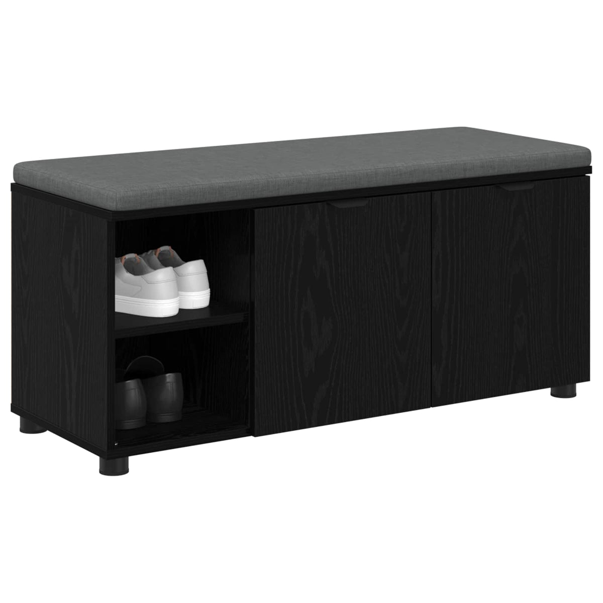 Klupa za hodnik s jastukom Crni Hrast 100 x 38 x 46 cm