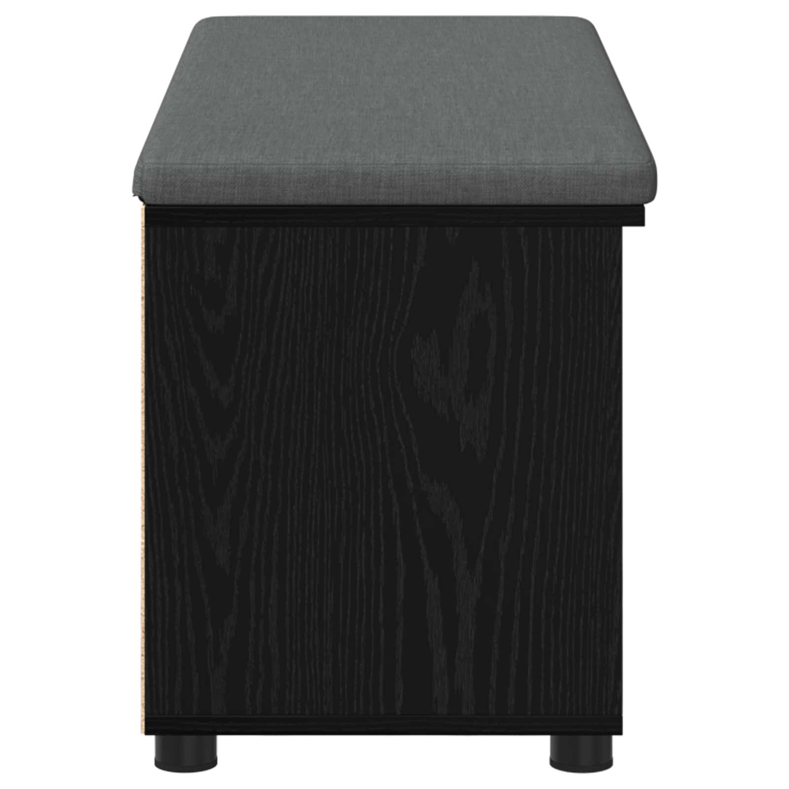 Klupa za hodnik s jastukom Crni Hrast 100 x 38 x 46 cm