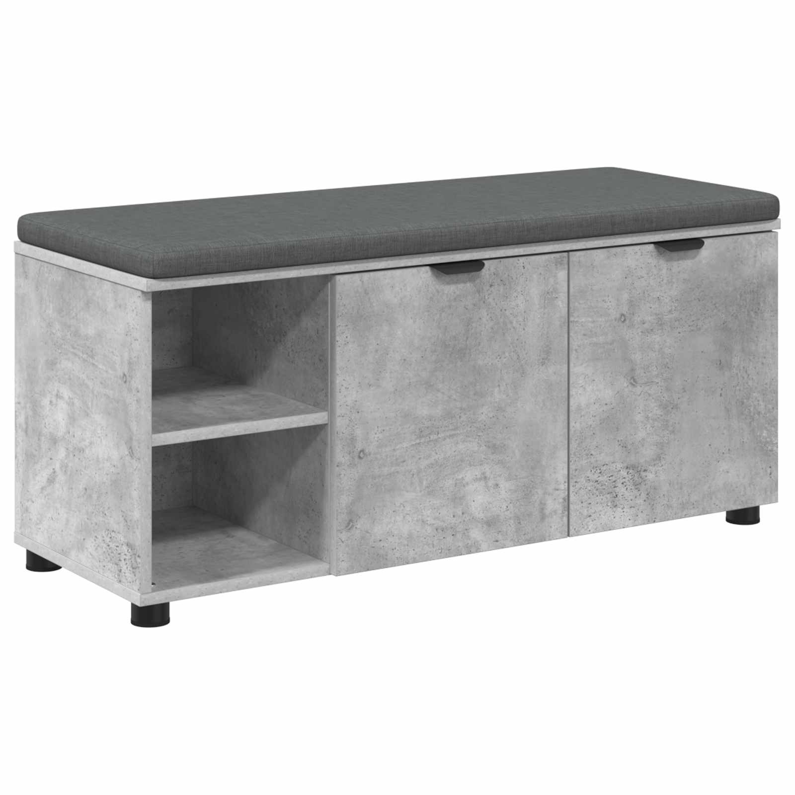 Klupa za hodnik s jastukom Betonsko Siva 100 x 38 x 46 cm