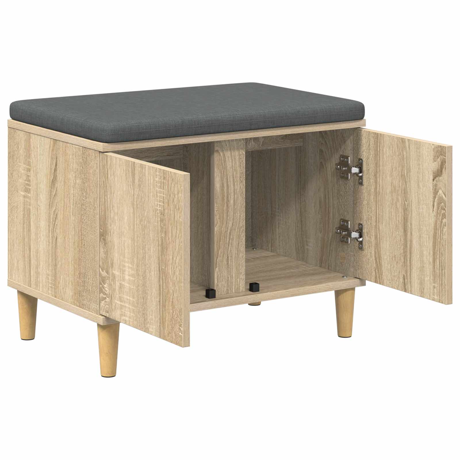 Klupa za hodnik s jastukom Sonoma hrast 60 x 38 x 46 cm