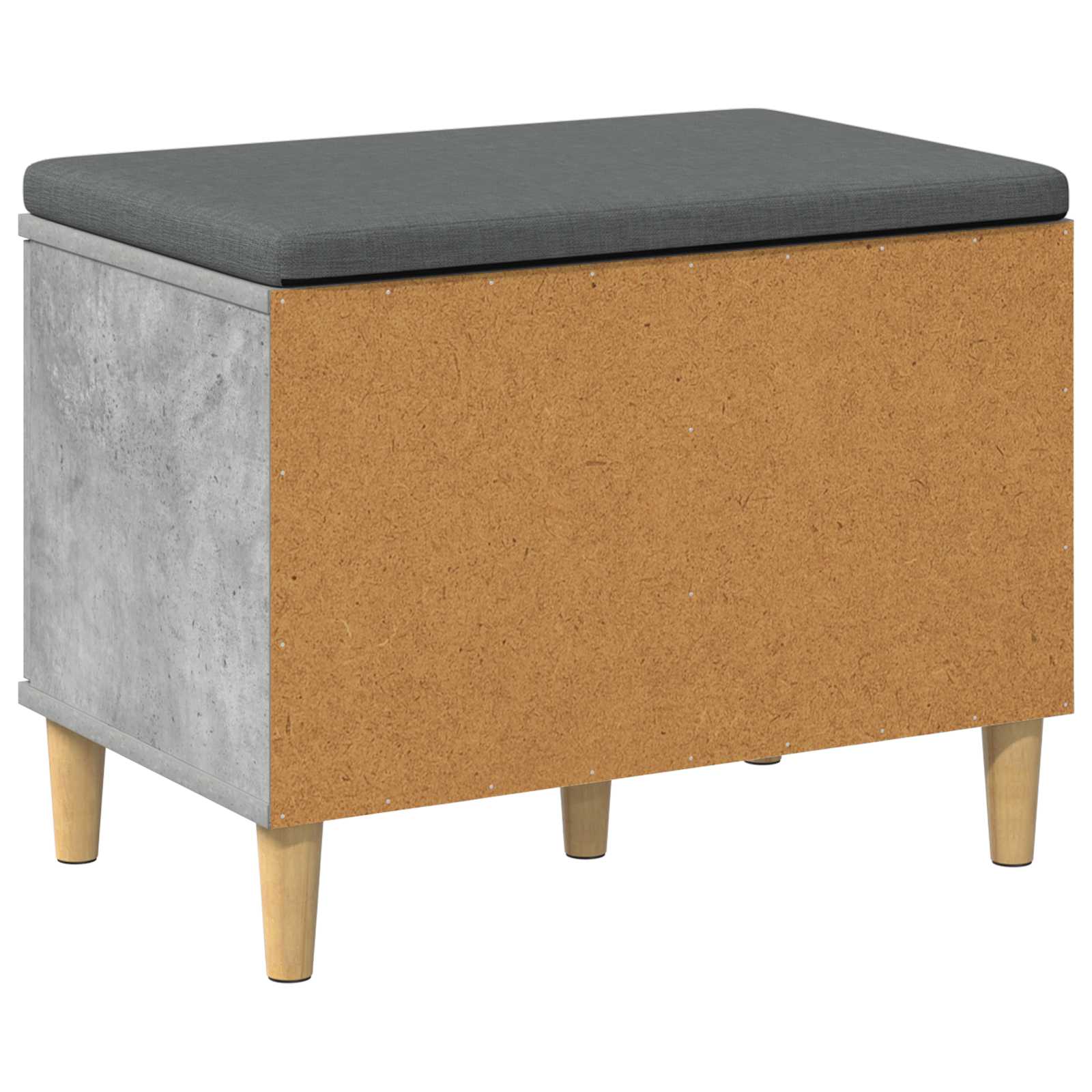 Klupa za hodnik s jastukom Betonsko Siva 60 x 38 x 46 cm