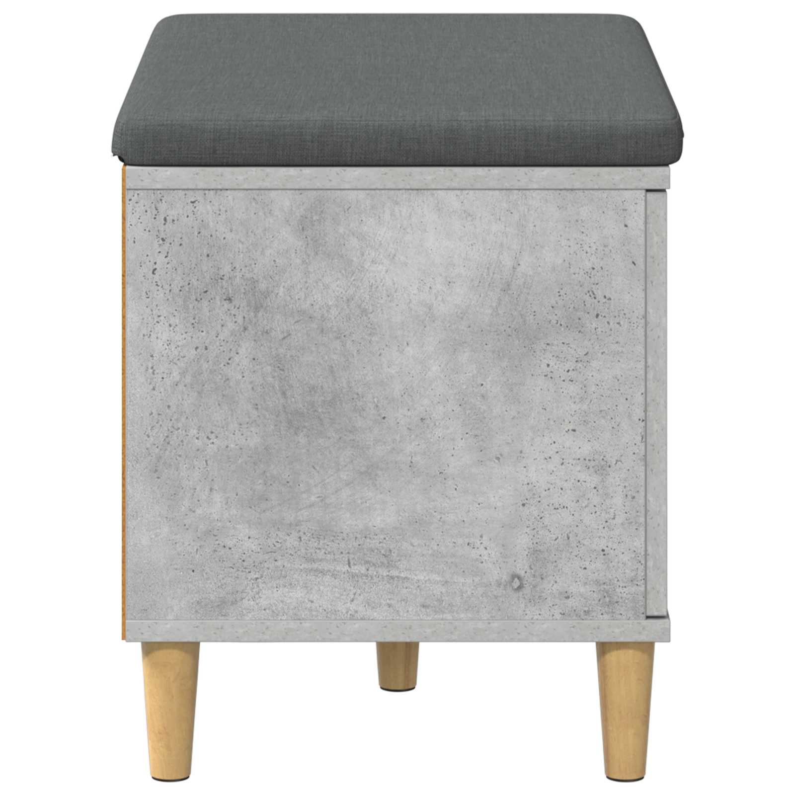 Klupa za hodnik s jastukom Betonsko Siva 60 x 38 x 46 cm