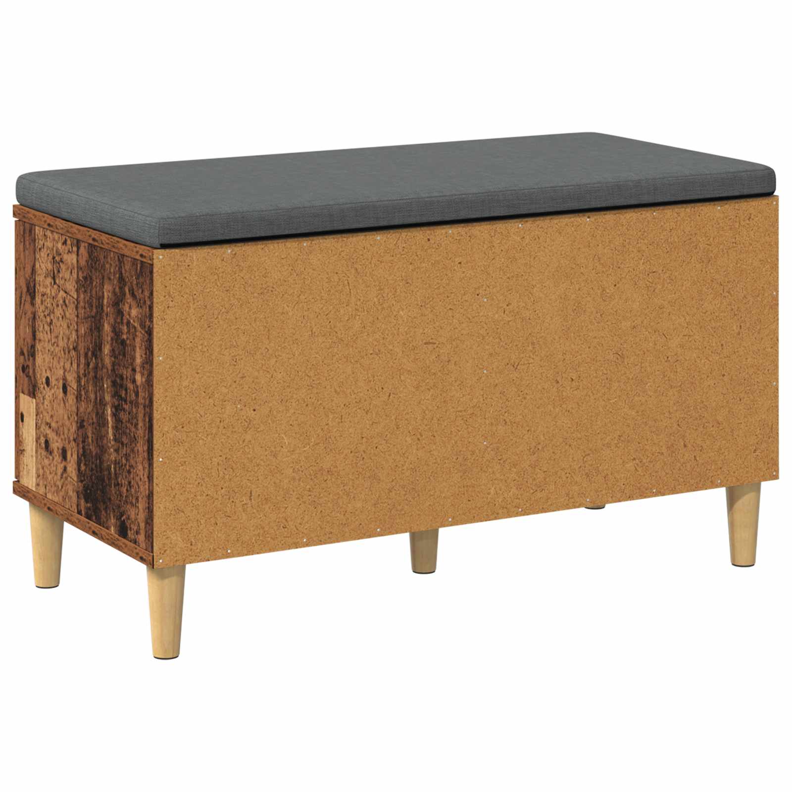 Klupa za hodnik s jastukom s vratima Staro drvo 80 x 38 x 46 cm