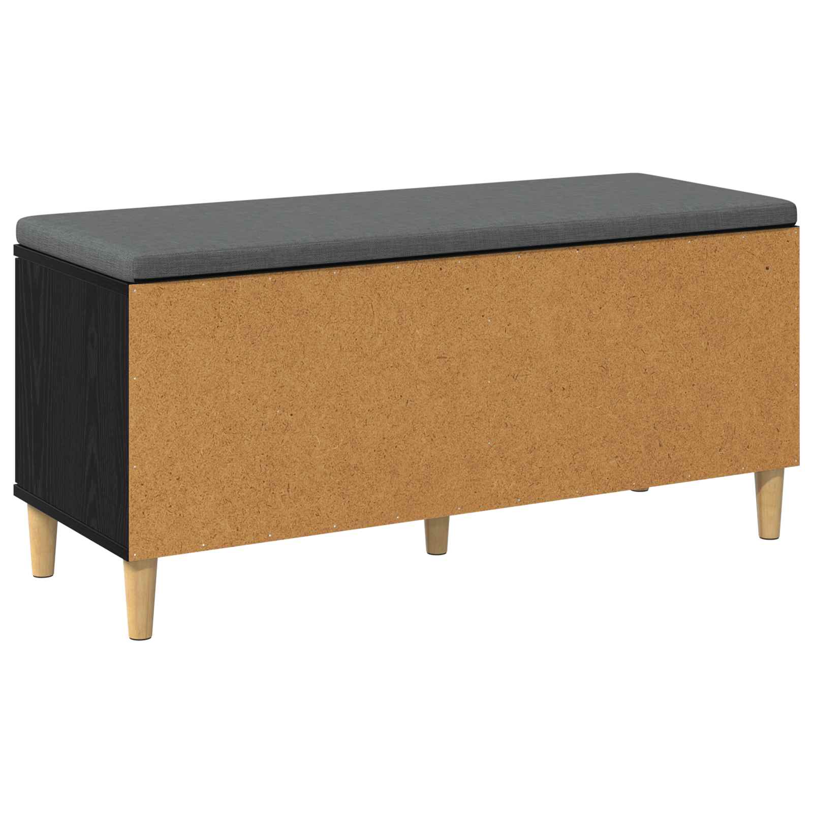 Klupa za hodnik s jastukom Crni Hrast 100 x 38 x 46 cm