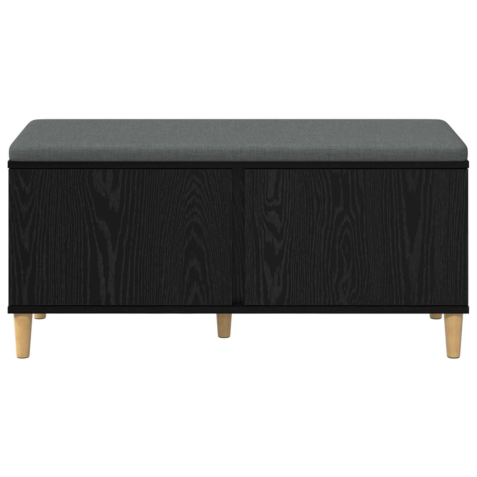Klupa za hodnik s jastukom Crni Hrast 100 x 38 x 46 cm