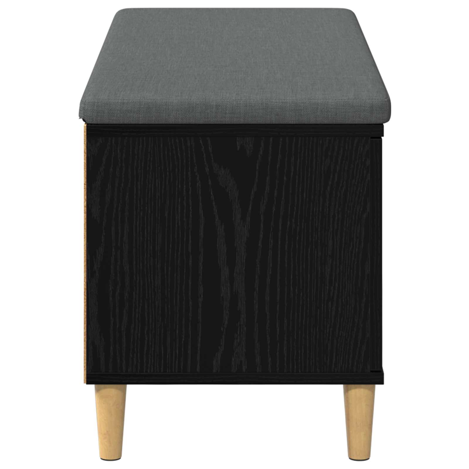 Klupa za hodnik s jastukom Crni Hrast 100 x 38 x 46 cm